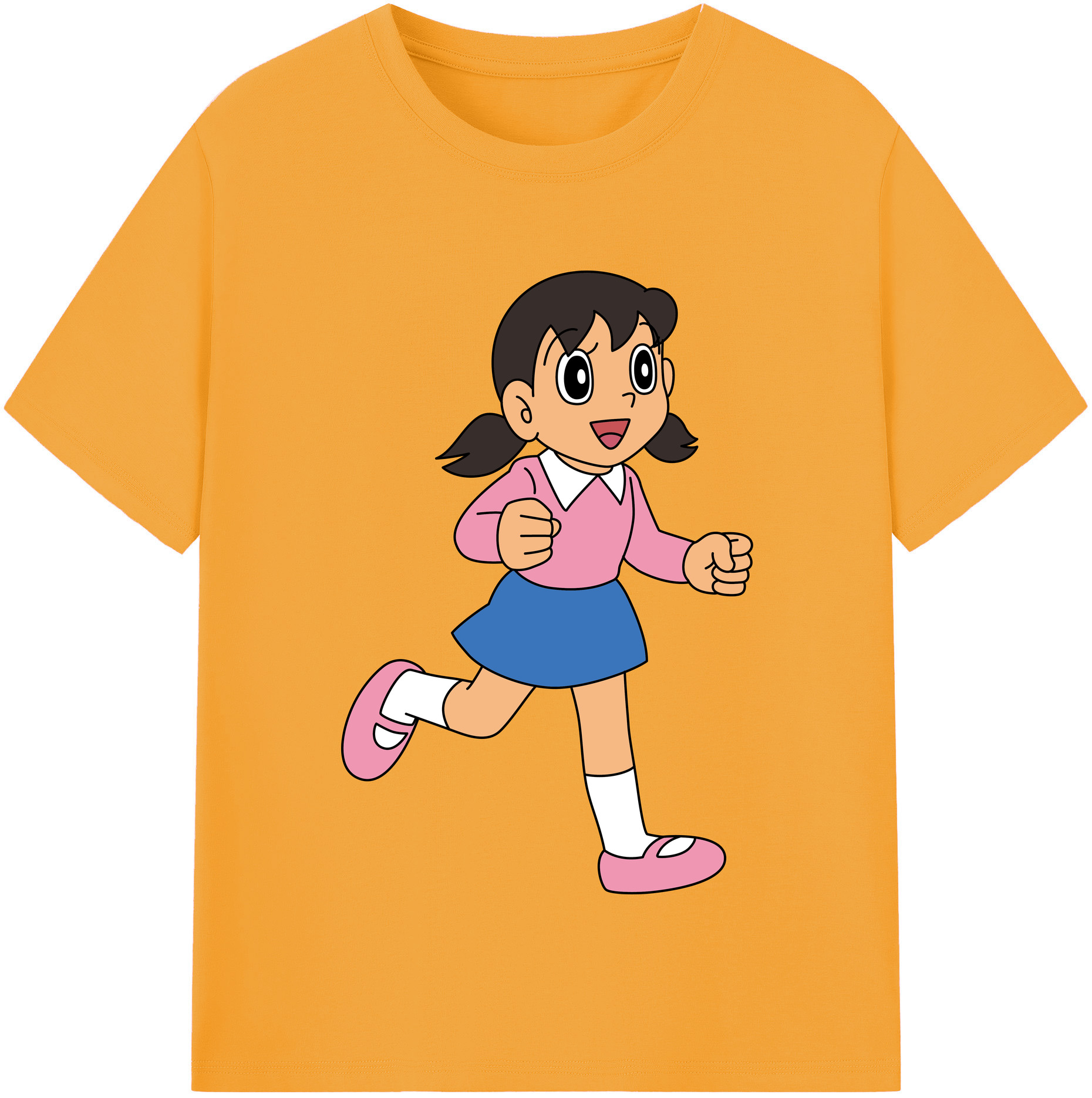 （画像用） ドラえもん みなもと しずか Doraemon Shizuka Minamoto レディースカジュアルプリントTシャツ（綿100％）