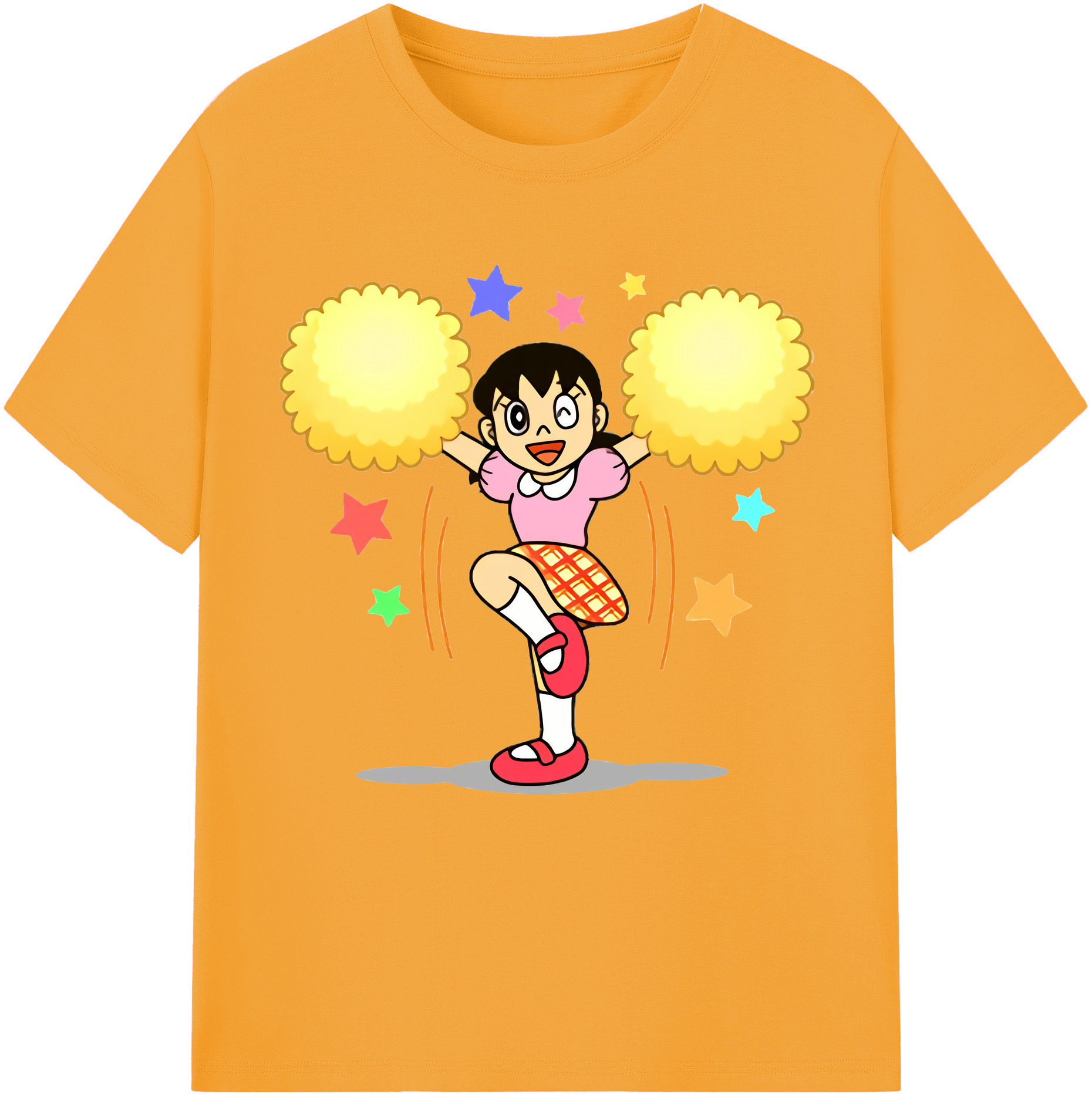 （画像用） ドラえもん みなもと しずか Doraemon Shizuka Minamoto レディースカジュアルプリントTシャツ（綿100％）
