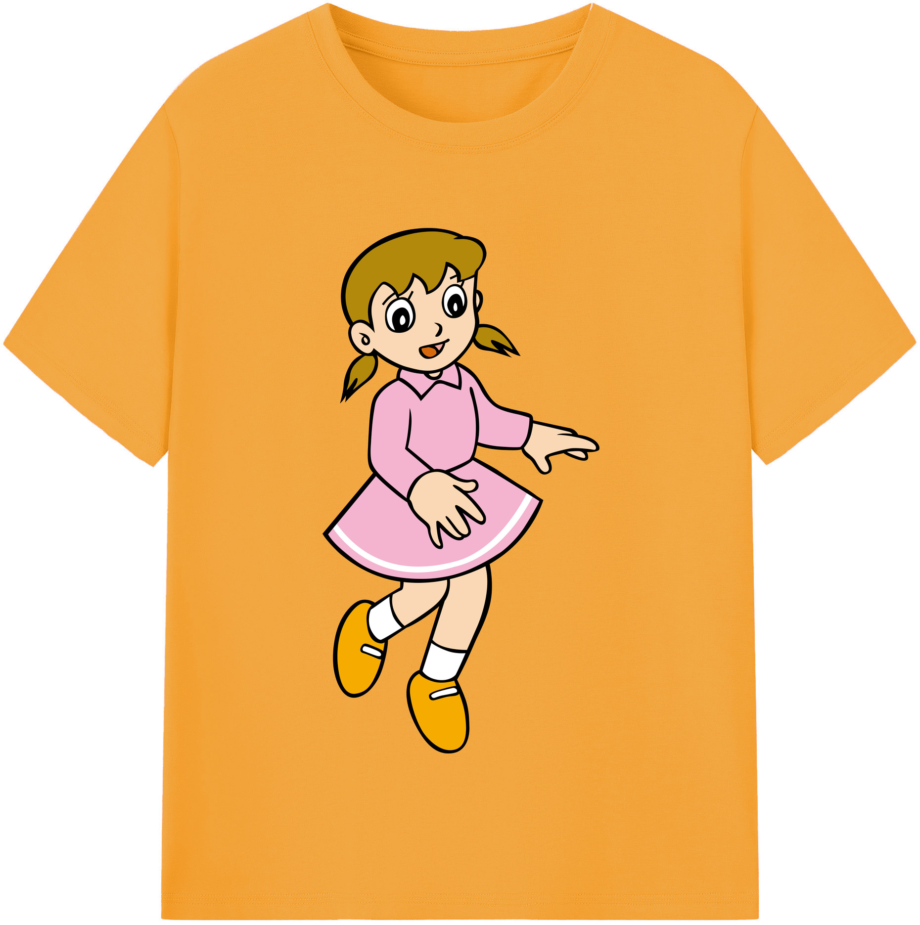 （画像用） ドラえもん みなもと しずか Doraemon Shizuka Minamoto レディースカジュアルプリントTシャツ（綿100％）