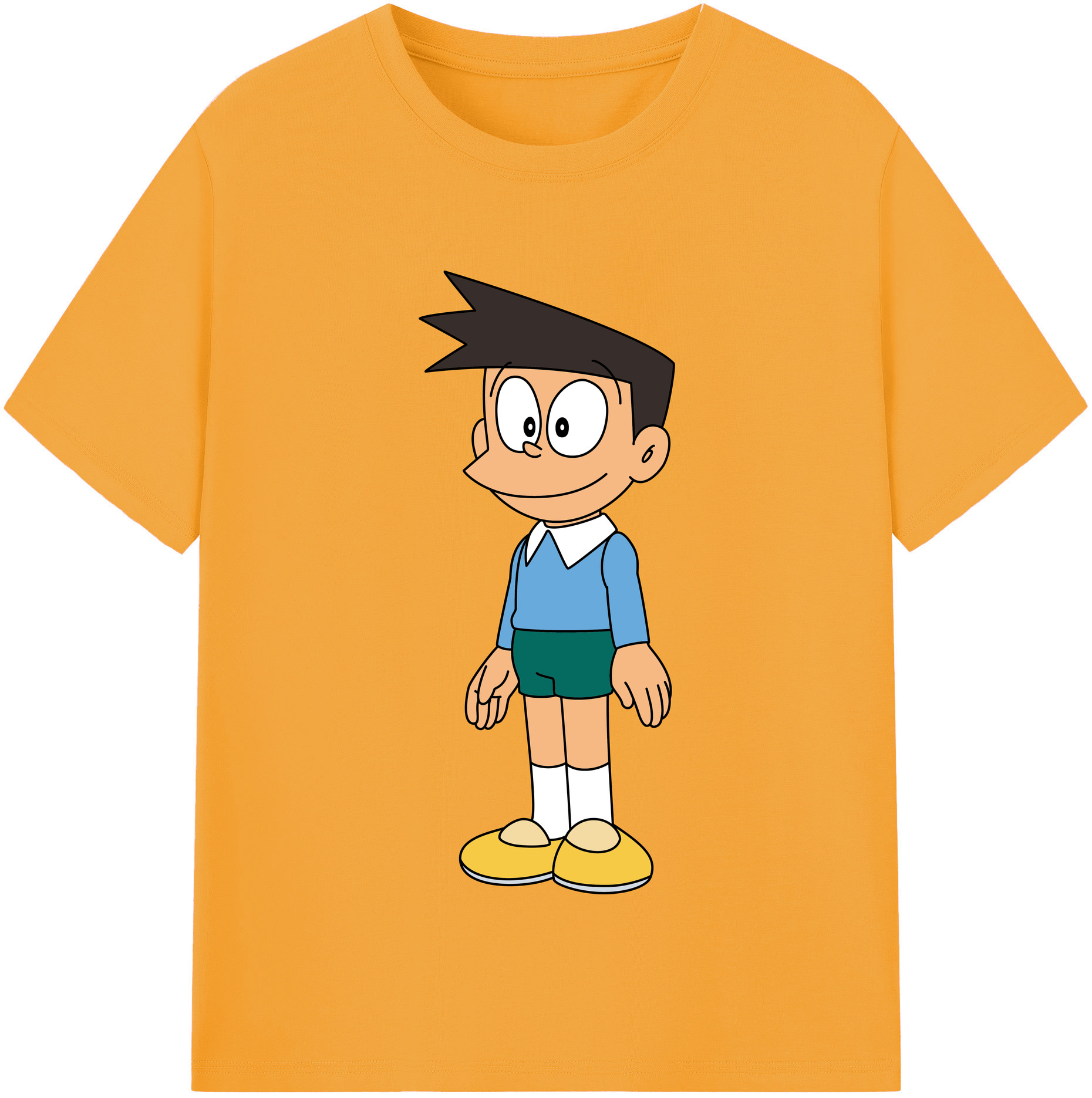 （画像用） ドラえもん 骨川 スネ夫 Doraemon Honekawa Suneo レディースカジュアルプリントTシャツ（綿100％）