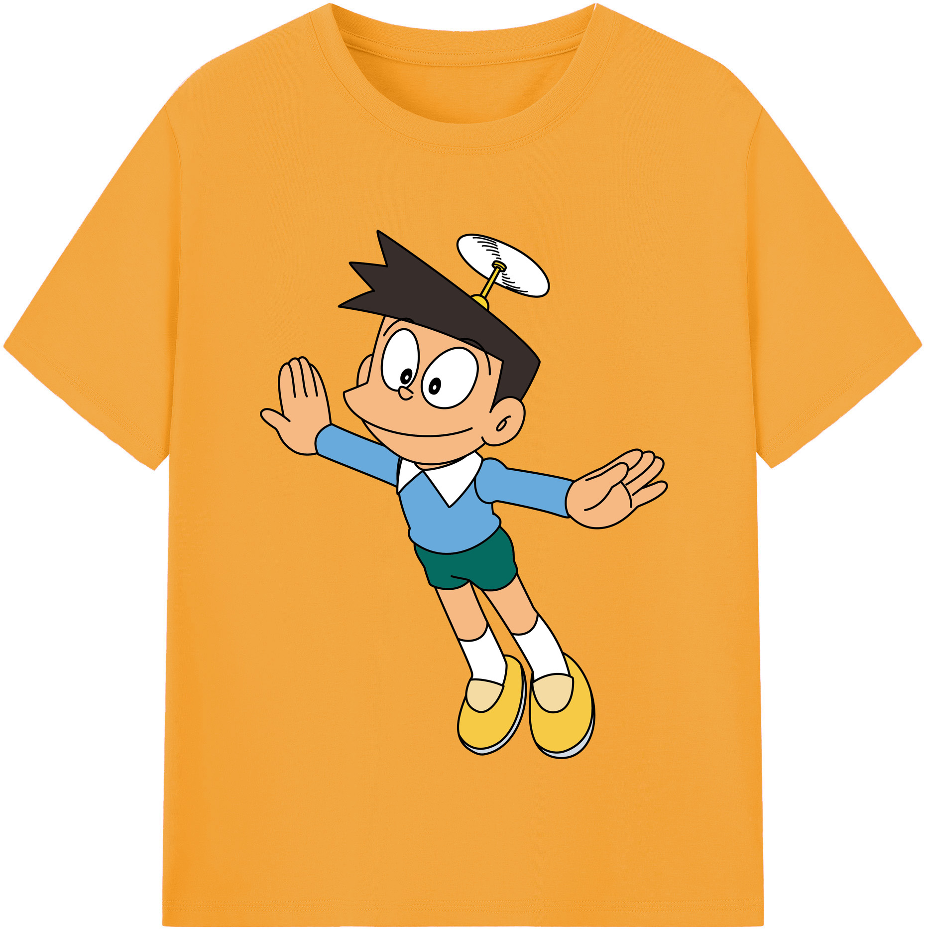 （画像用） ドラえもん 骨川 スネ夫 Doraemon Honekawa Suneo レディースカジュアルプリントTシャツ（綿100％）