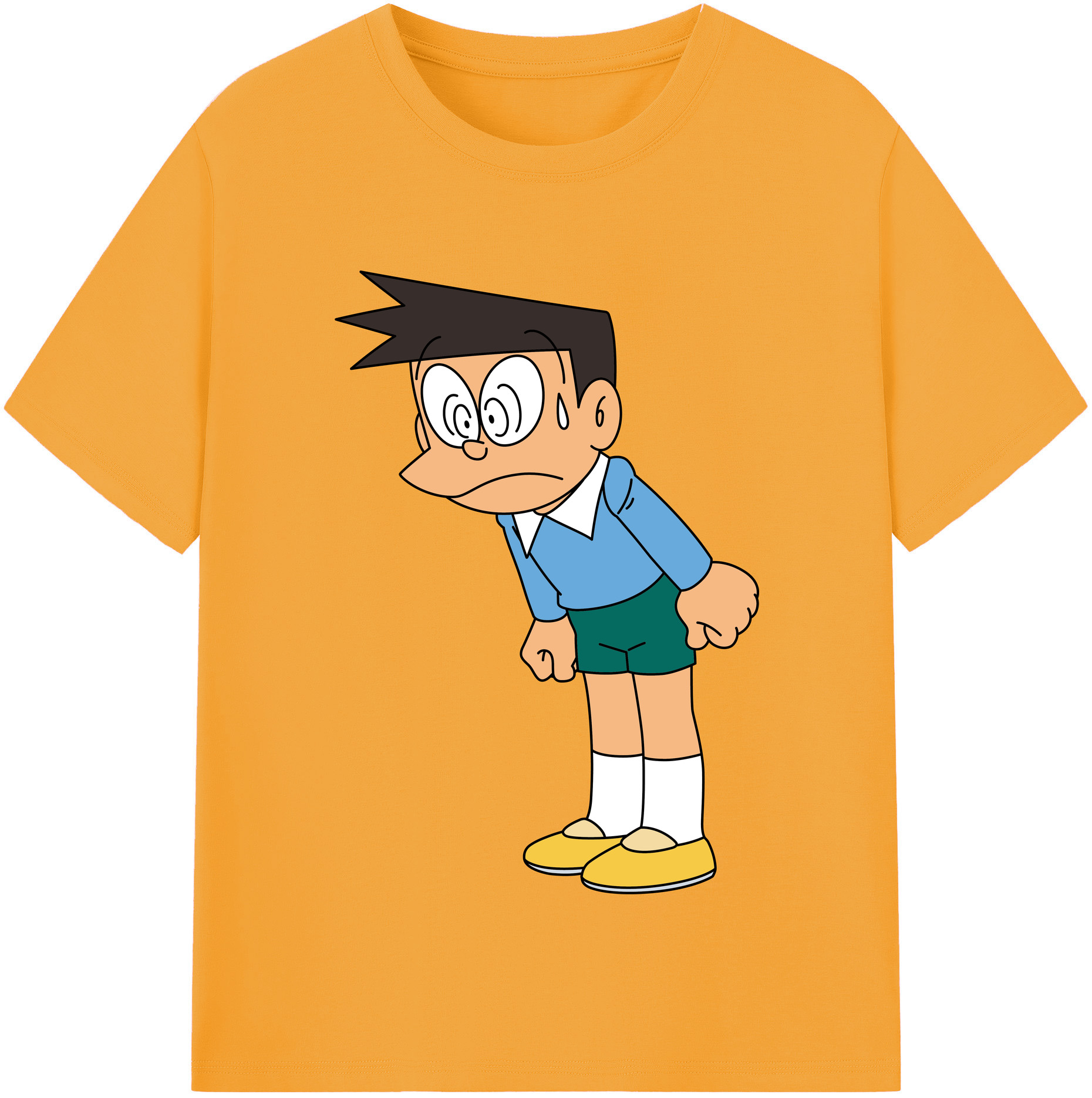 （画像用） ドラえもん 骨川 スネ夫 Doraemon Honekawa Suneo レディースカジュアルプリントTシャツ（綿100％）