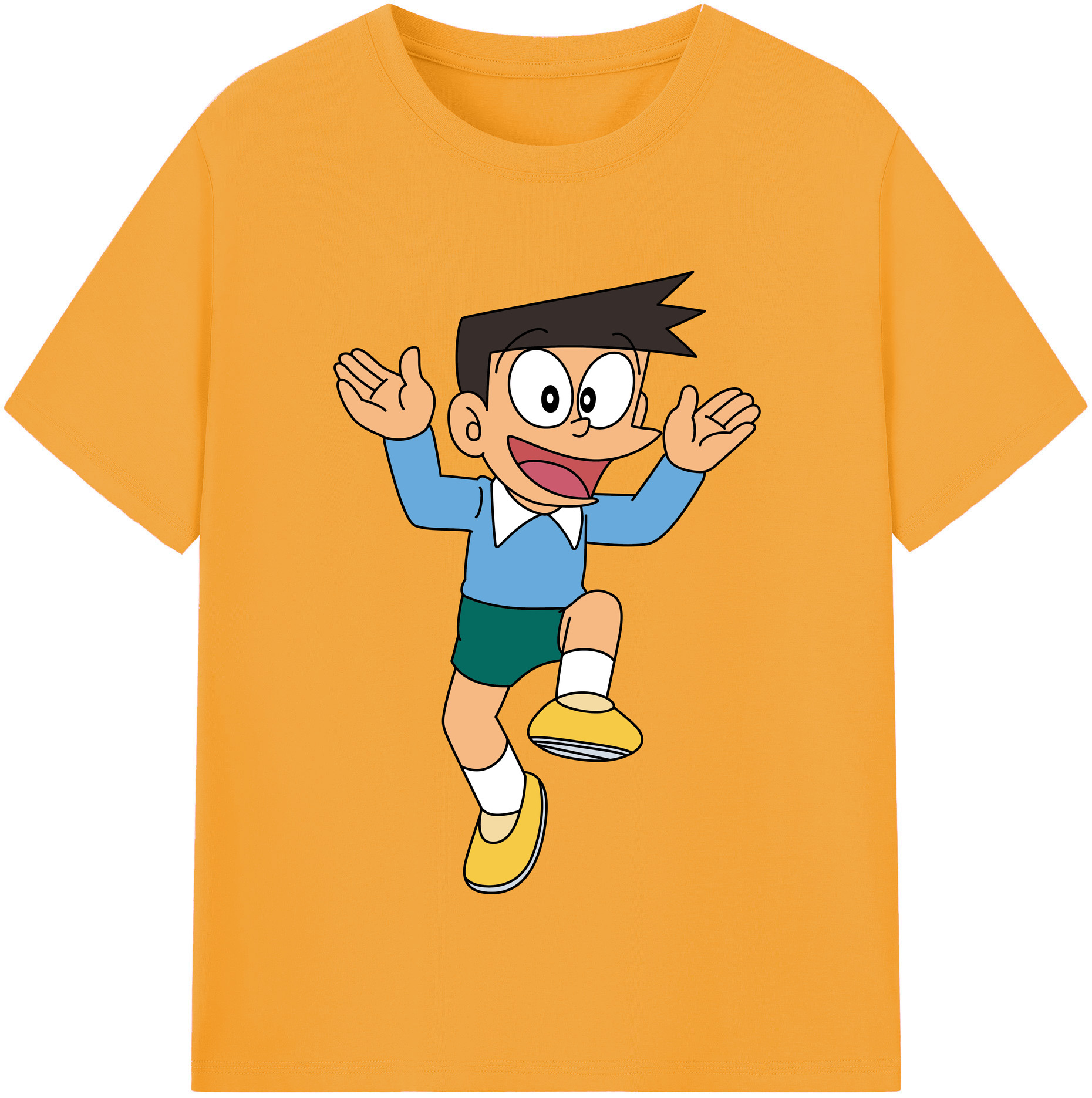 （画像用） ドラえもん 骨川 スネ夫 Doraemon Honekawa Suneo レディースカジュアルプリントTシャツ（綿100％）