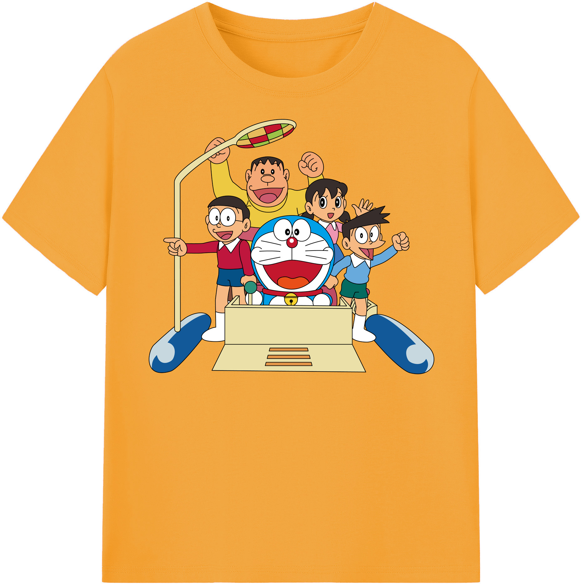 （画像用） ドラえもん 骨川 スネ夫 Doraemon Honekawa Suneo レディースカジュアルプリントTシャツ（綿100％）