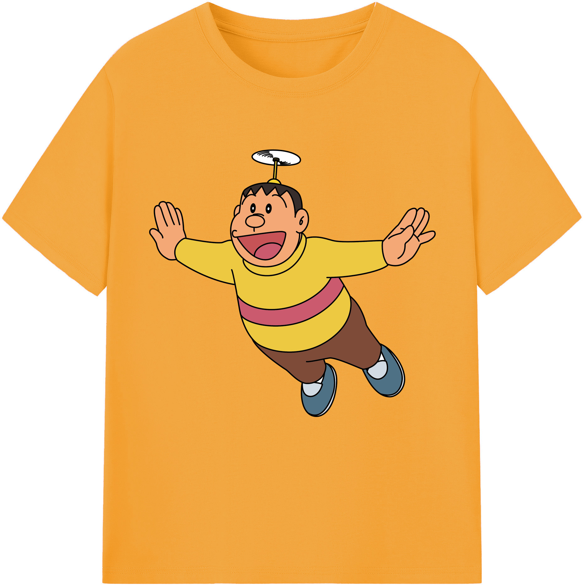 （画像用） ドラえもん 剛田武 Doraemon Gouta Takeshi レディースカジュアルプリントTシャツ（綿100％）