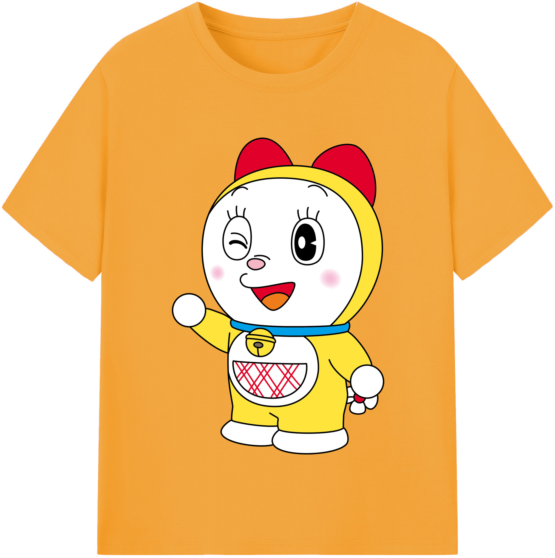 （画像用） ドラえもん ドラミ Doraemon Dorami レディースカジュアルプリントTシャツ（綿100％）