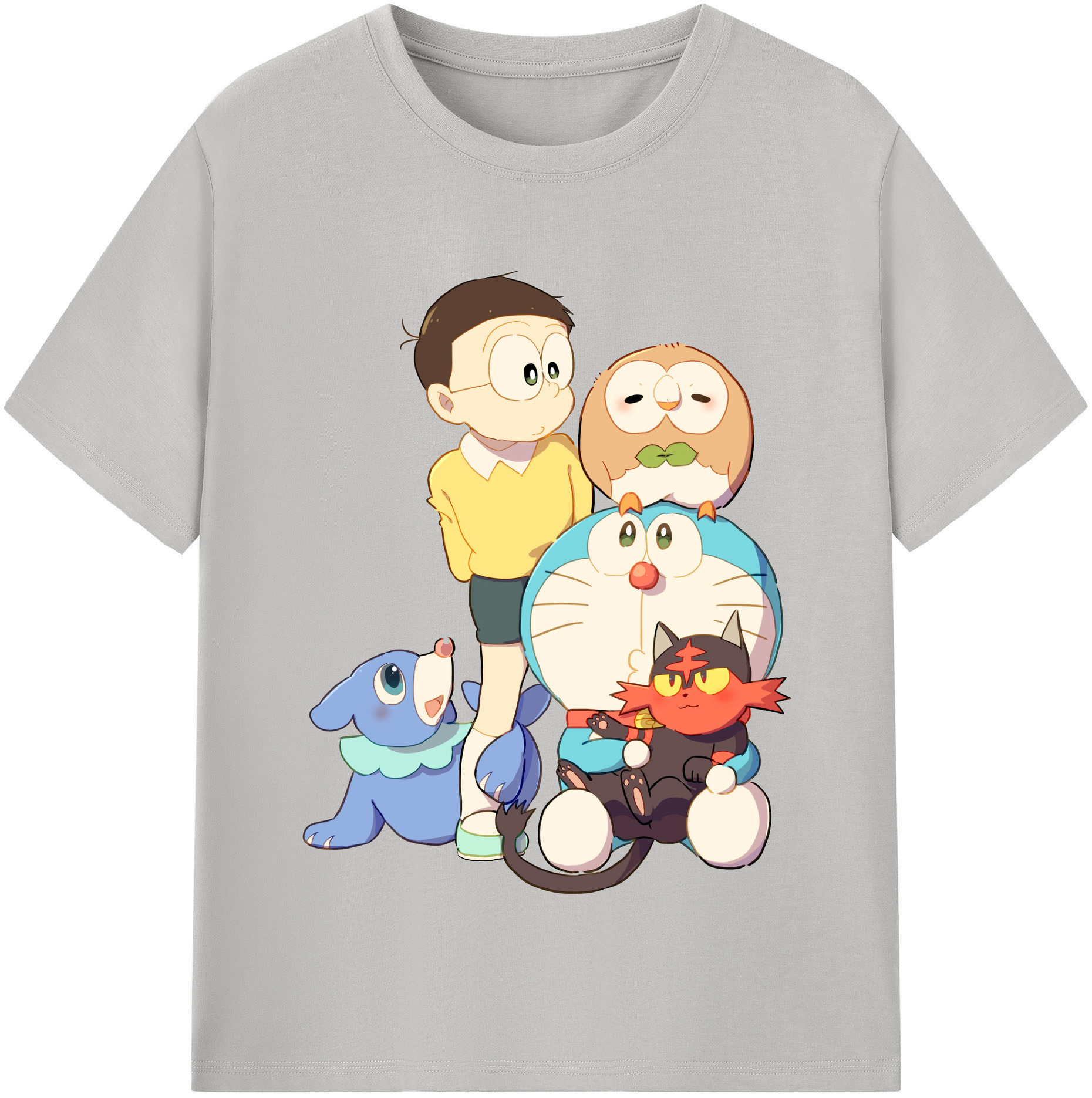 （画像用） ドラえもん Doraemon レディースカジュアルプリントTシャツ（綿100％）