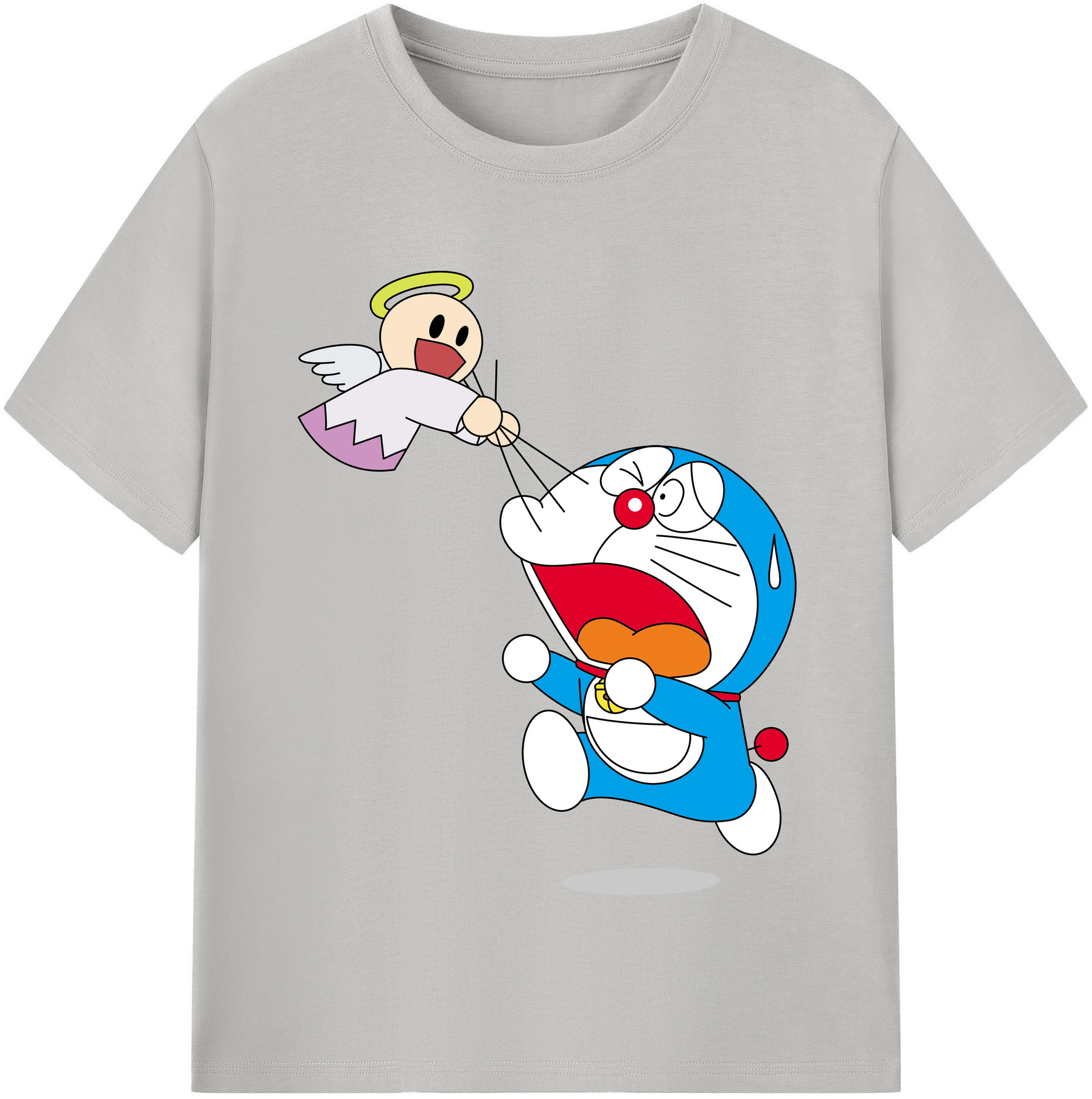 （画像用） ドラえもん Doraemon レディースカジュアルプリントTシャツ（綿100％）