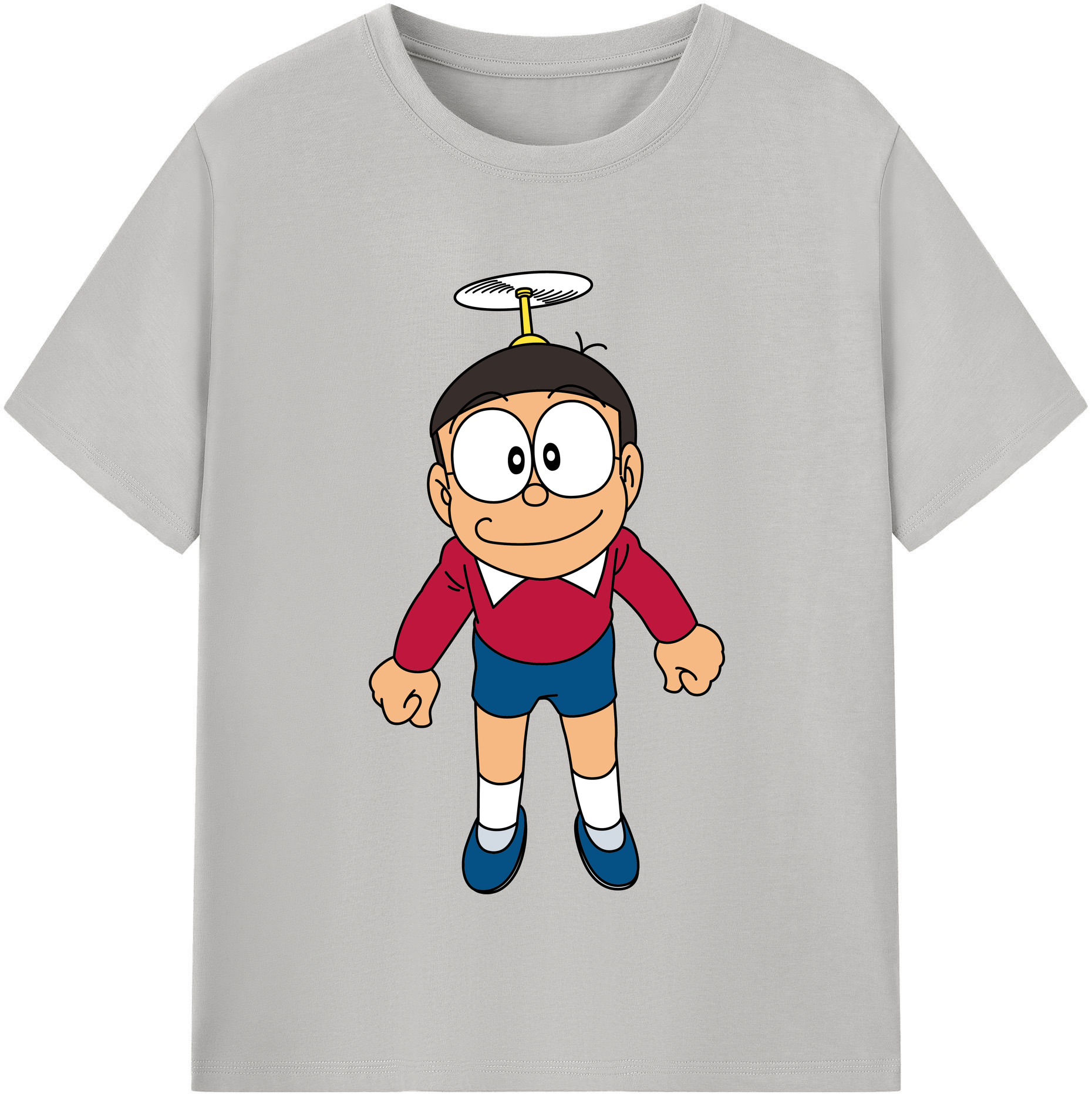 （画像用） ドラえもん 野比 のび太 Doraemon Nobita Nobi レディースカジュアルプリントTシャツ（綿100％）