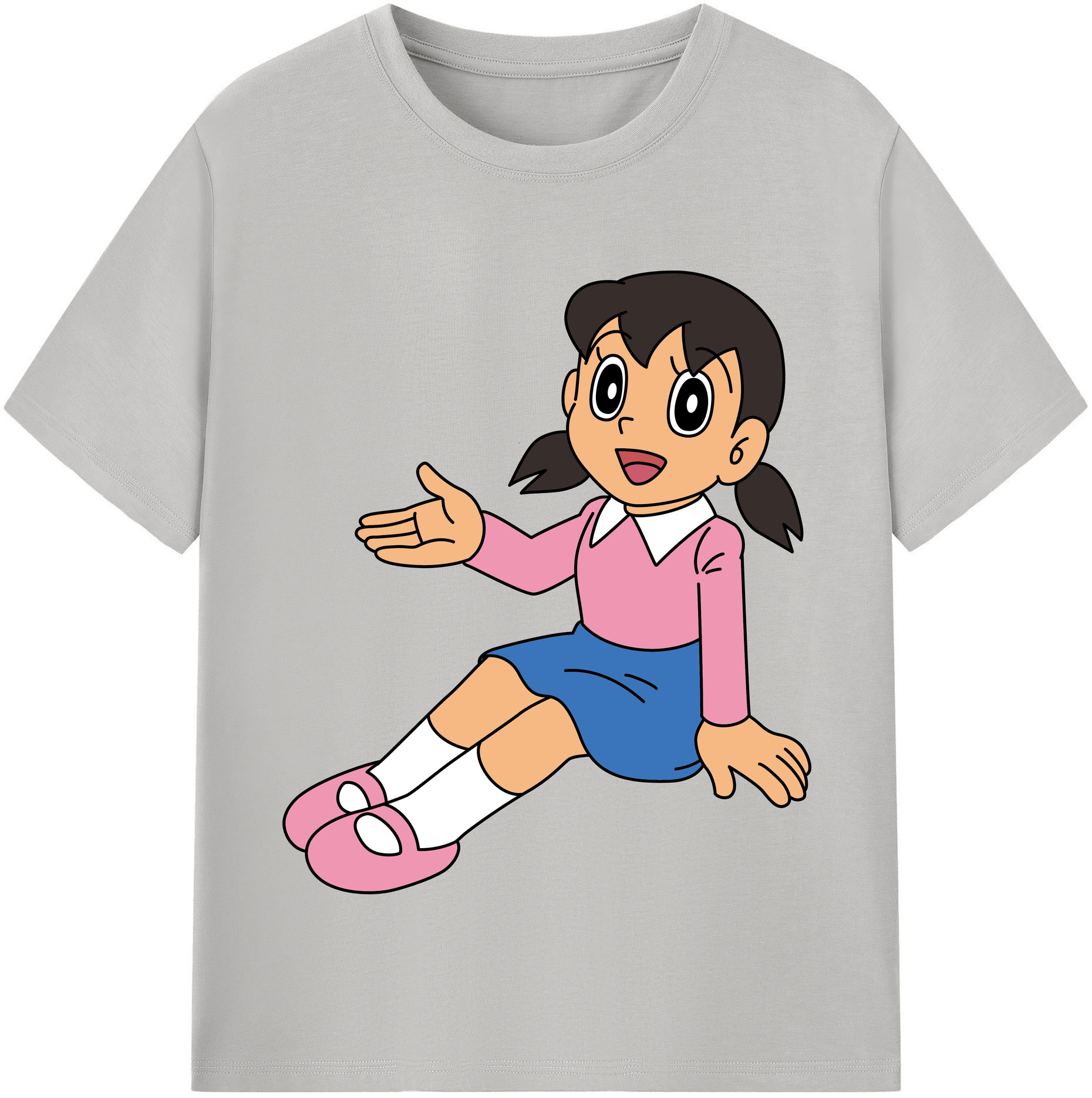 （画像用） ドラえもん みなもと しずか Doraemon Shizuka Minamoto レディースカジュアルプリントTシャツ（綿100％）