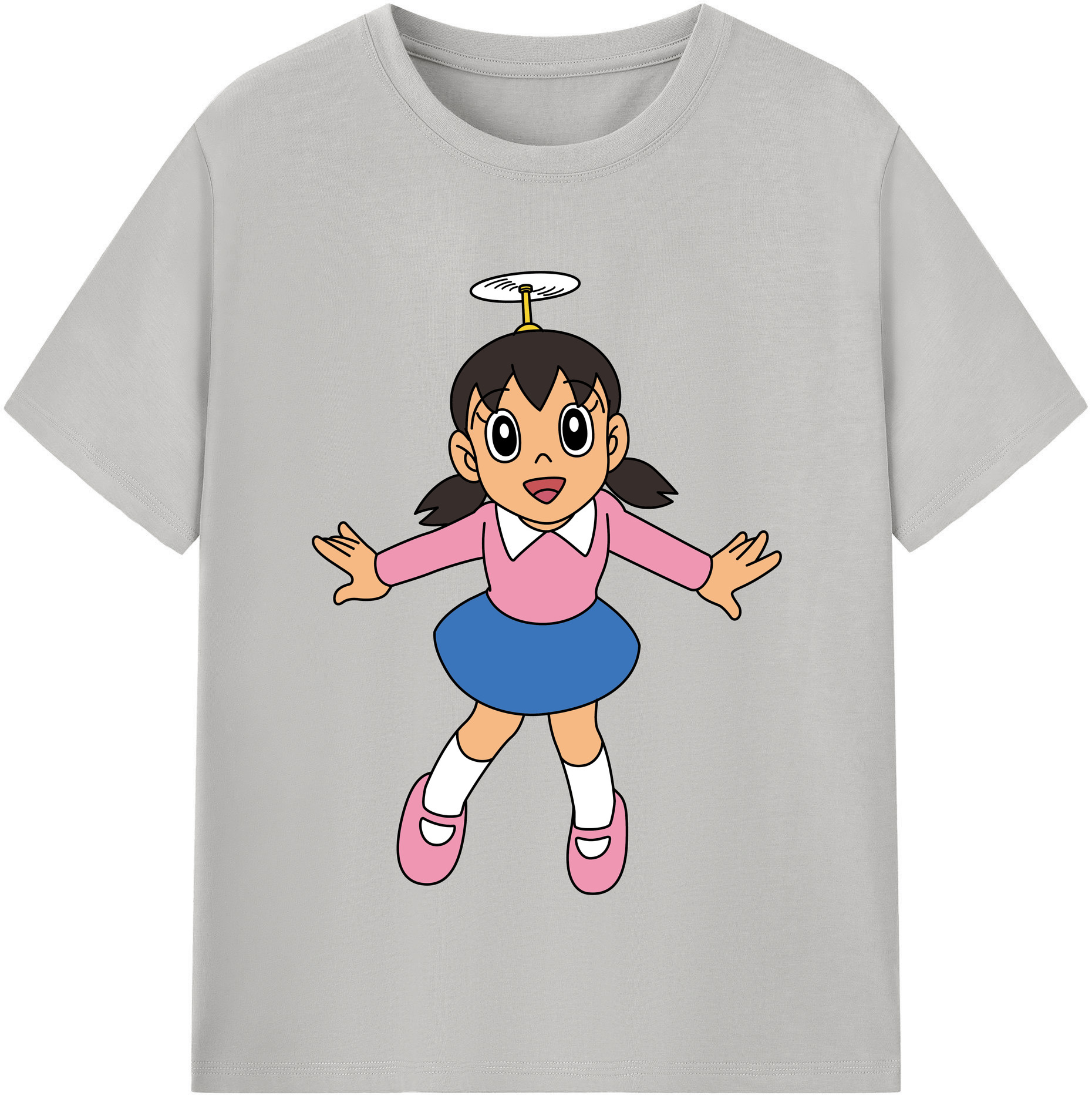 （画像用） ドラえもん みなもと しずか Doraemon Shizuka Minamoto レディースカジュアルプリントTシャツ（綿100％）
