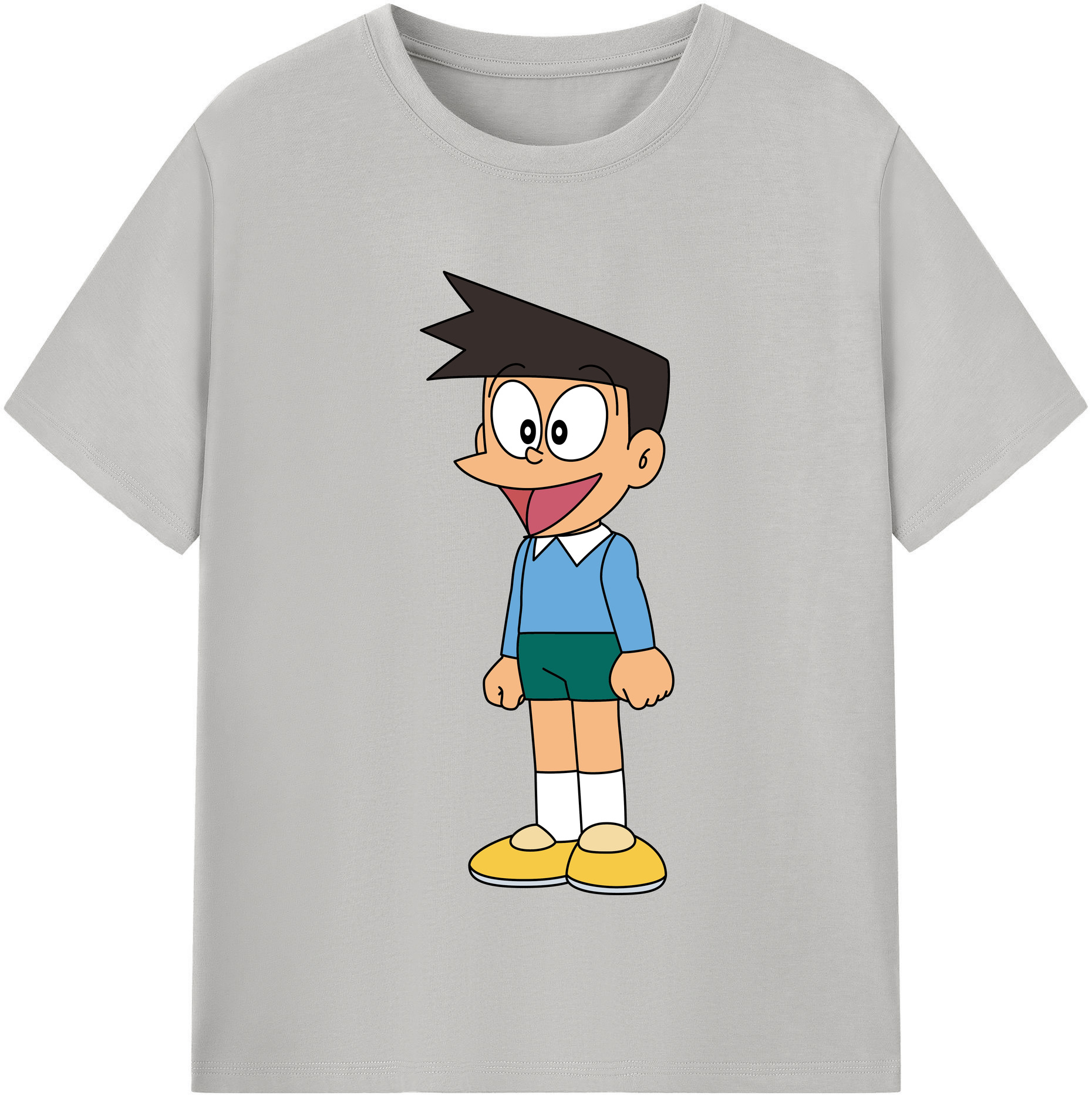 （画像用） ドラえもん 骨川 スネ夫 Doraemon Honekawa Suneo レディースカジュアルプリントTシャツ（綿100％）