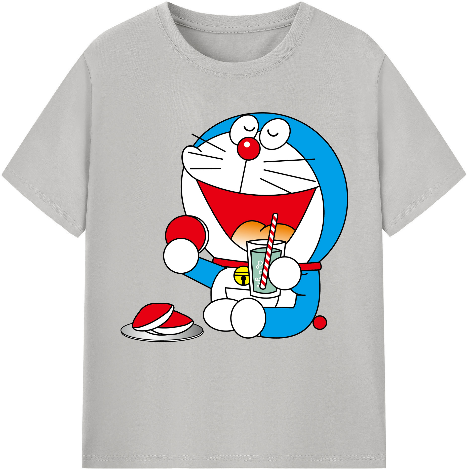 （画像用） ドラえもん Doraemon レディースカジュアルプリントTシャツ（綿100％）