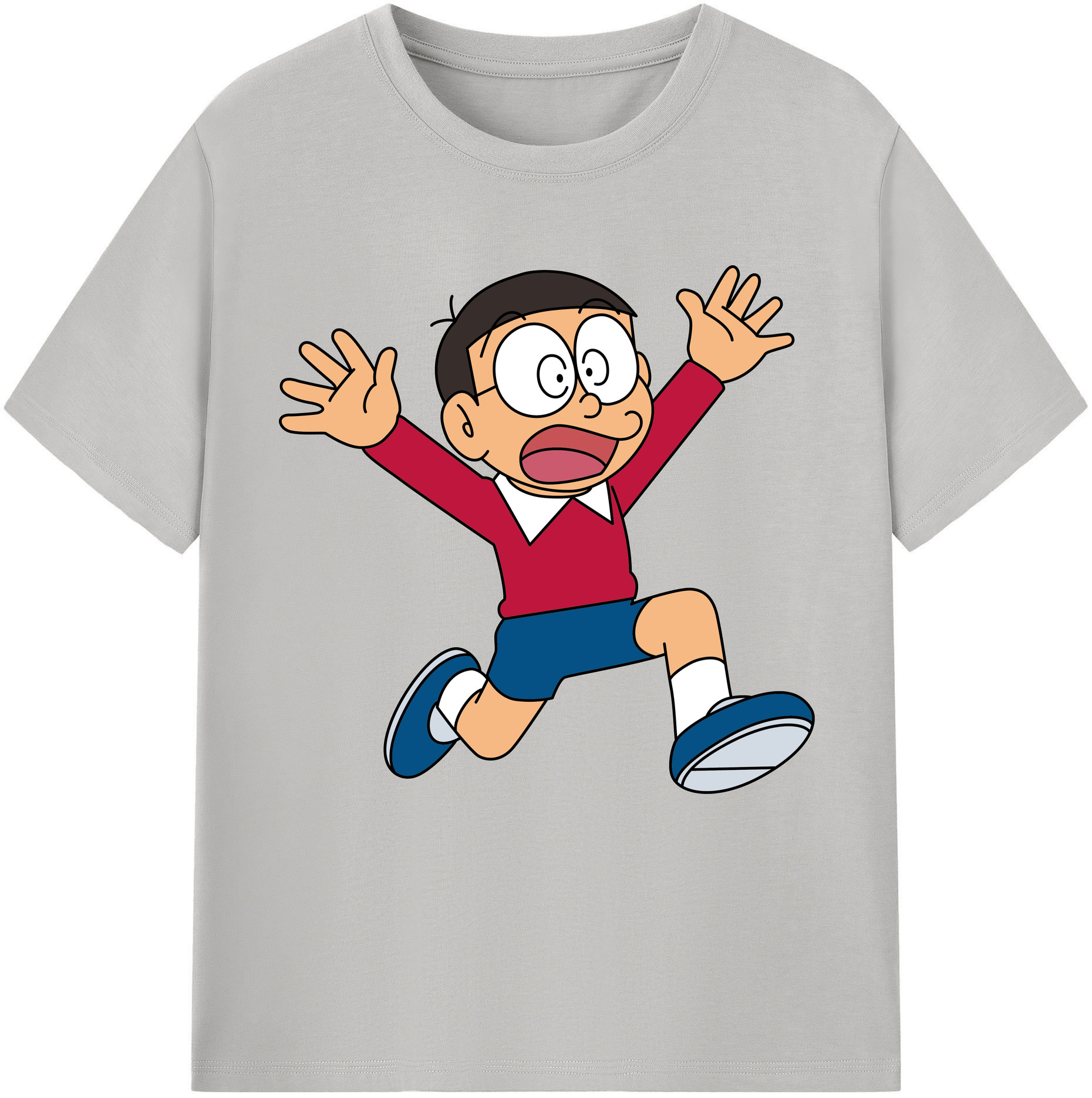 （画像用） ドラえもん 野比 のび太 Doraemon Nobita Nobi レディースカジュアルプリントTシャツ（綿100％）