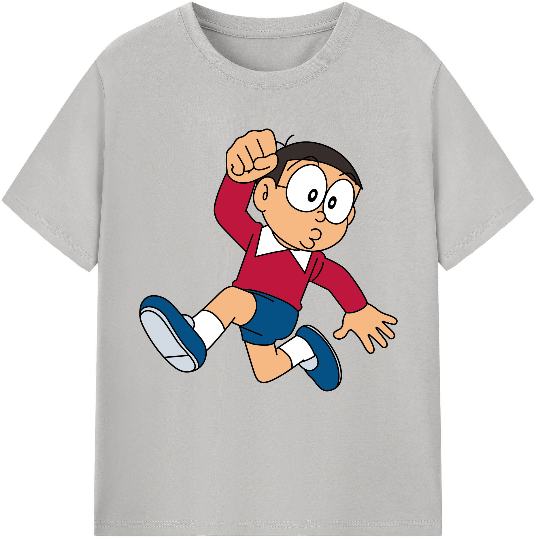 （画像用） ドラえもん 野比 のび太 Doraemon Nobita Nobi レディースカジュアルプリントTシャツ（綿100％）