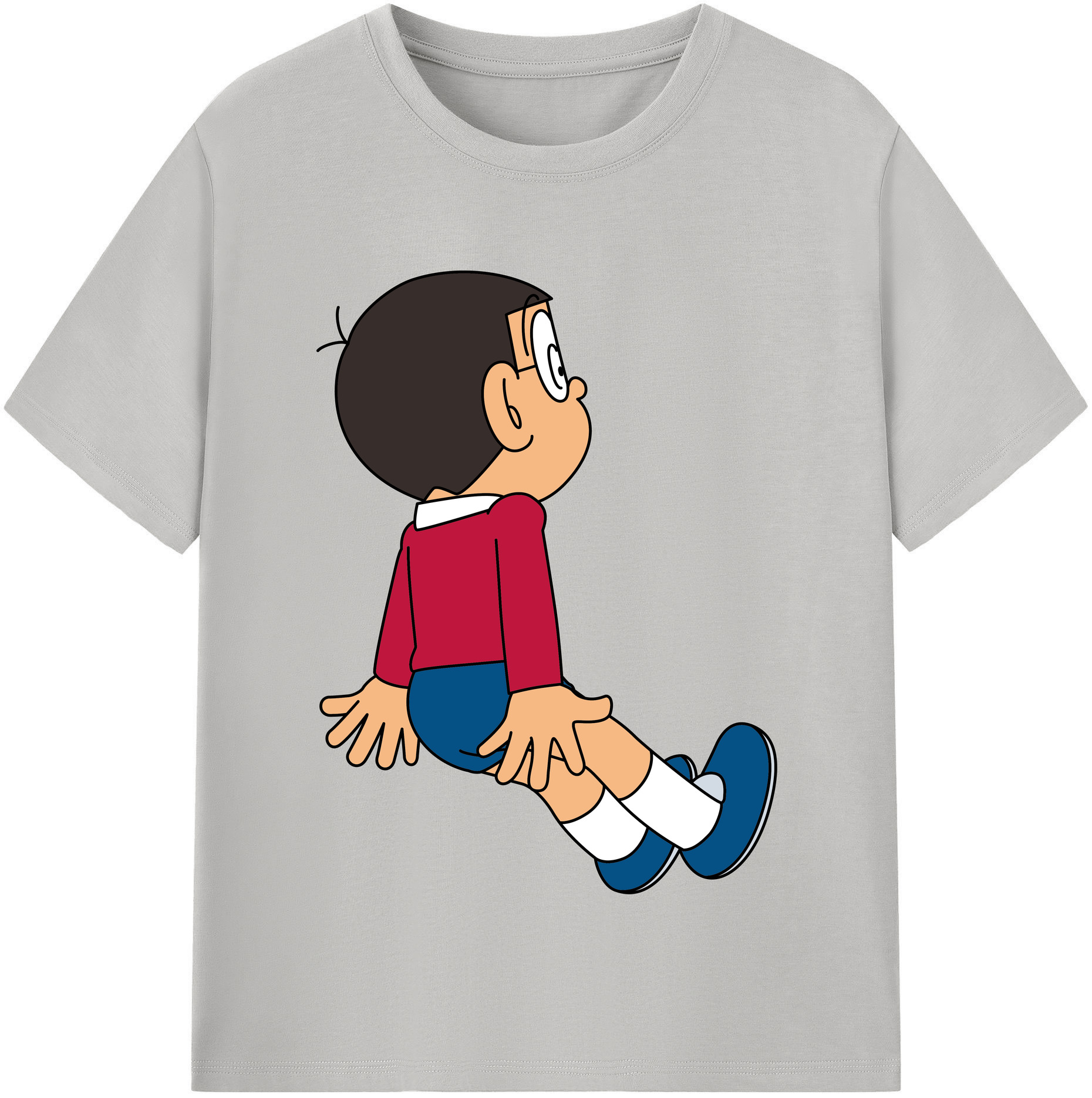 （画像用） ドラえもん 野比 のび太 Doraemon Nobita Nobi レディースカジュアルプリントTシャツ（綿100％）