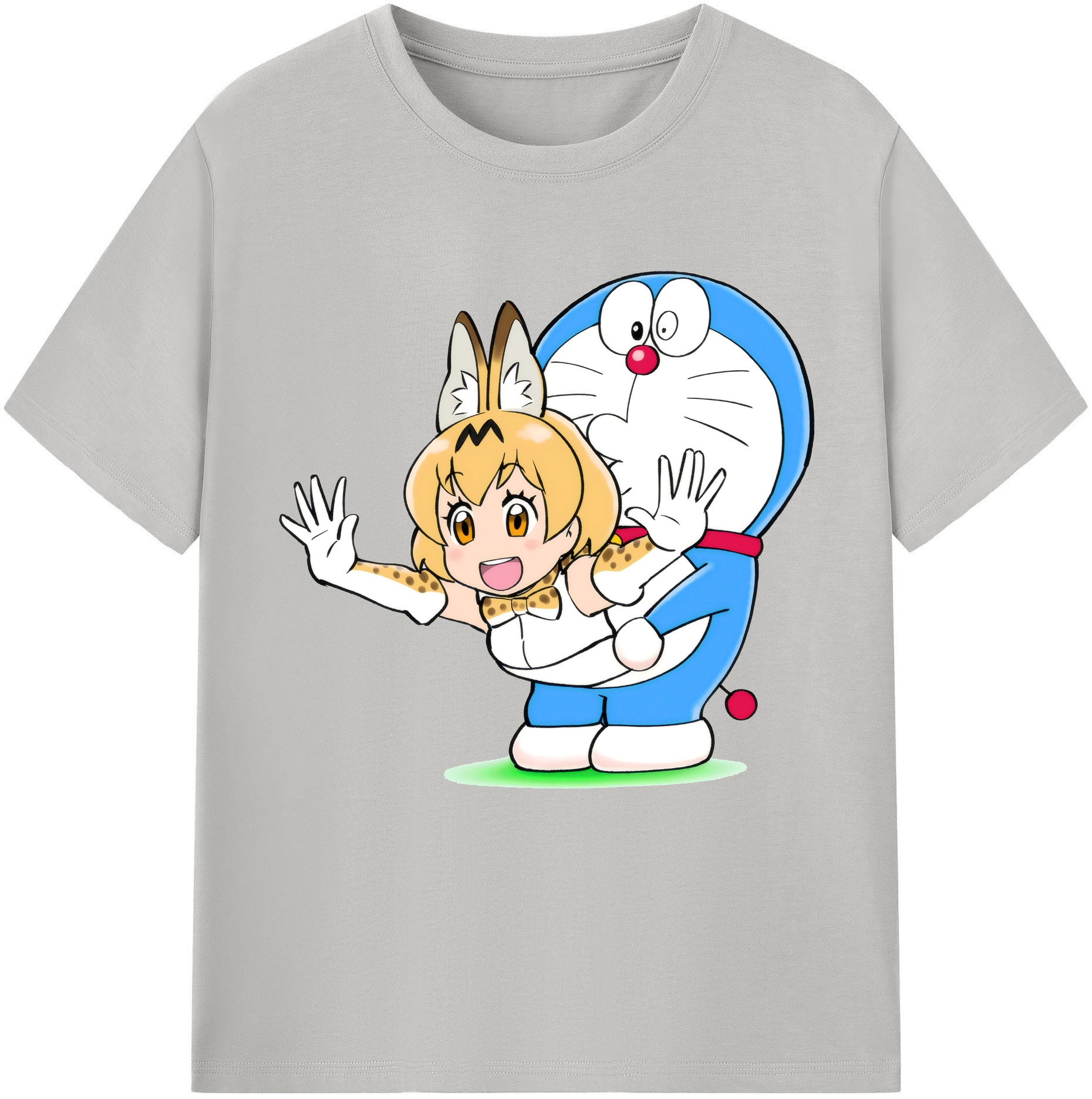 （画像用） ドラえもん Doraemon レディースカジュアルプリントTシャツ（綿100％）