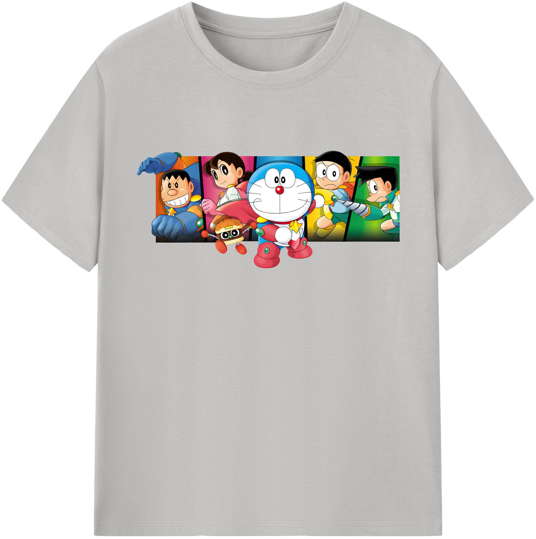 （画像用） ドラえもん Doraemon レディースカジュアルプリントTシャツ（綿100％）