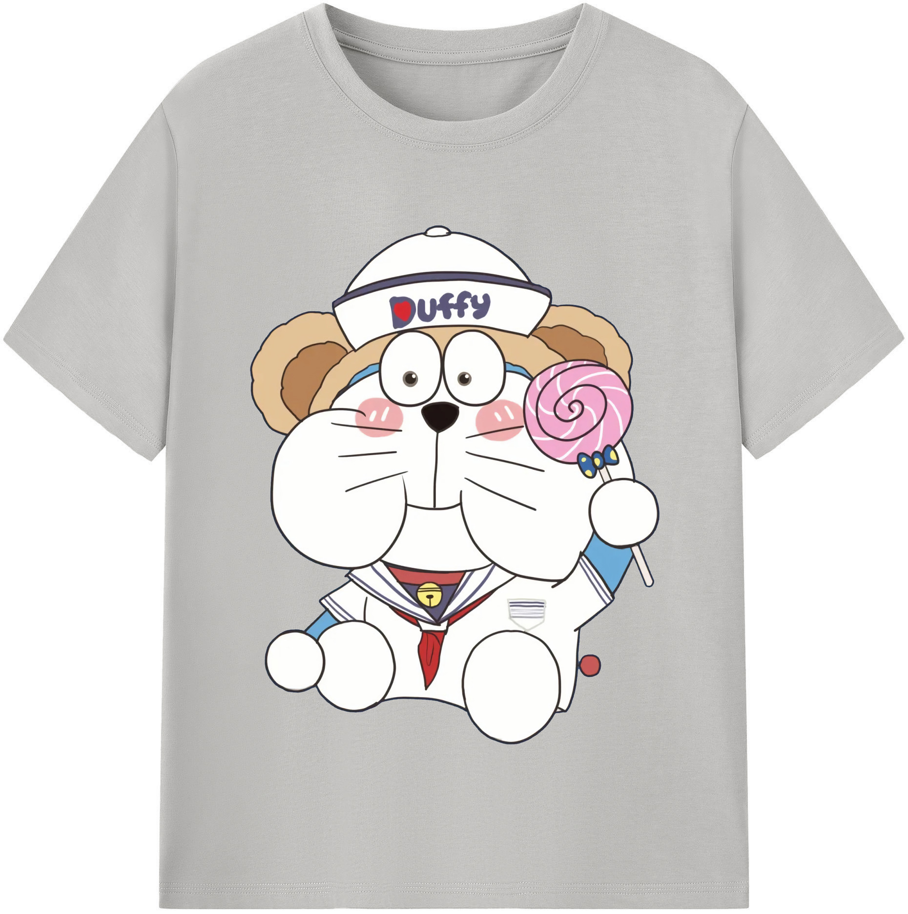 （画像用） ドラえもん Doraemon レディースカジュアルプリントTシャツ（綿100％）