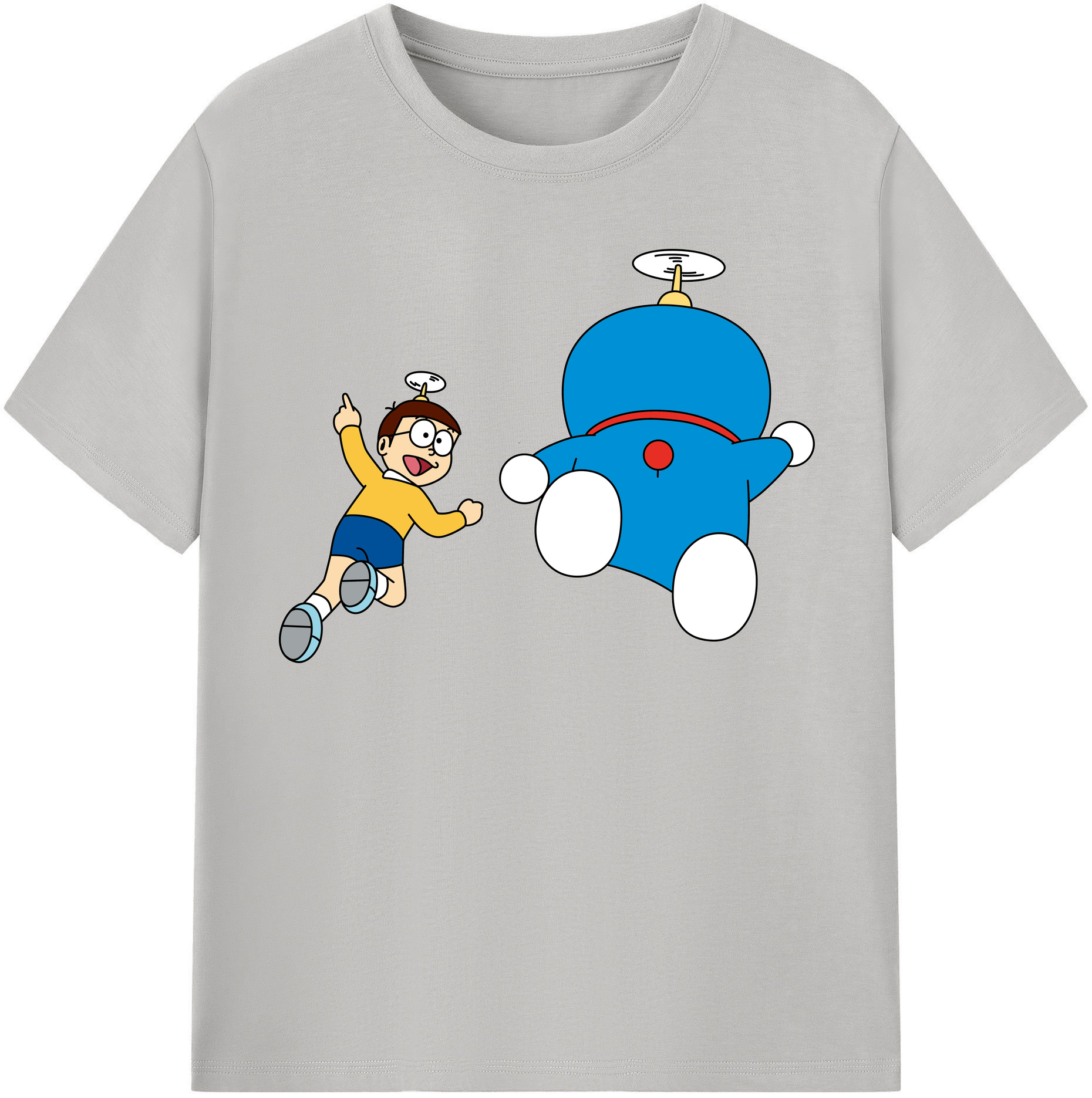（画像用） ドラえもん 野比 のび太 Doraemon Nobita Nobi レディースカジュアルプリントTシャツ（綿100％）