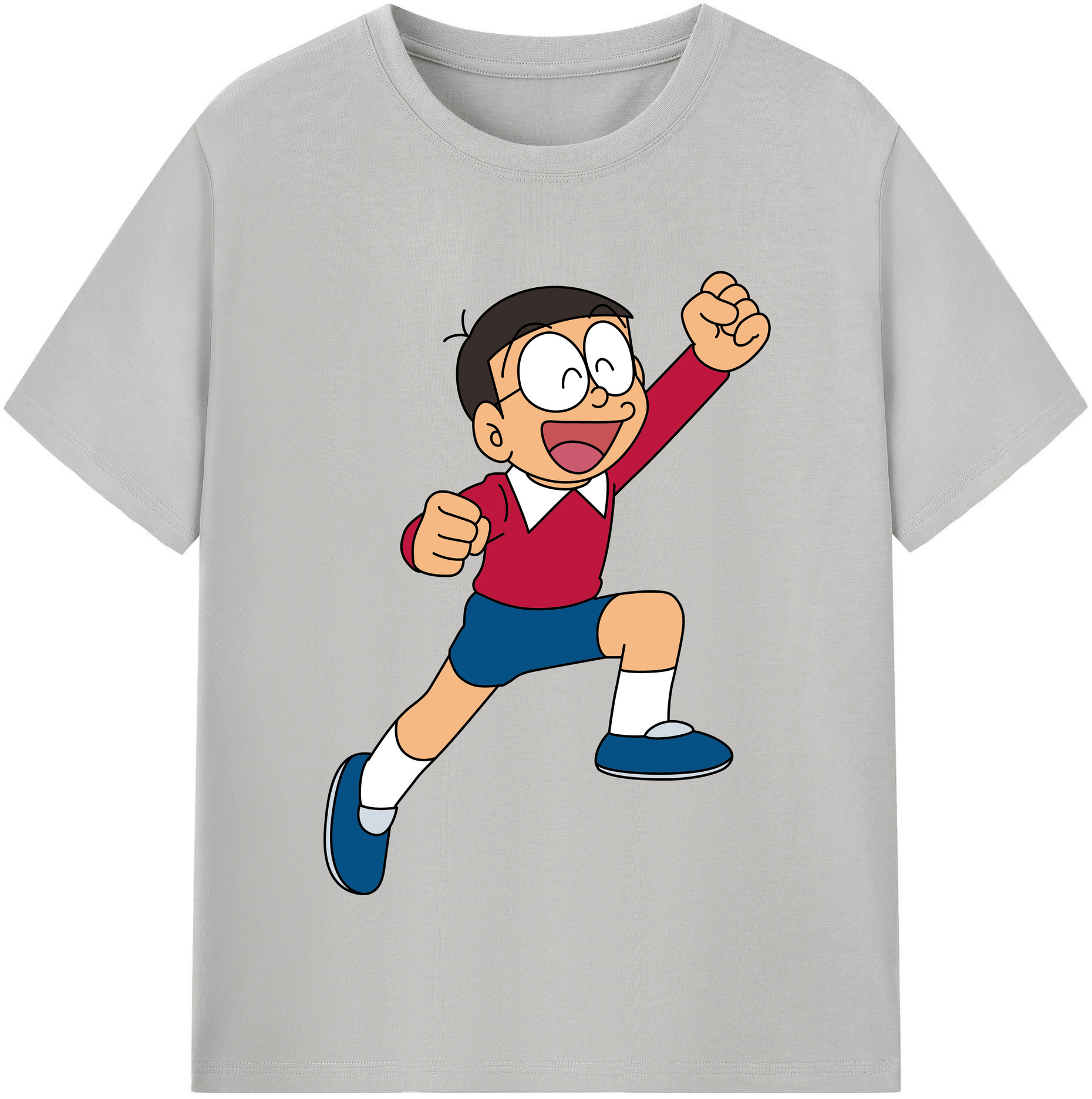 （画像用） ドラえもん 野比 のび太 Doraemon Nobita Nobi レディースカジュアルプリントTシャツ（綿100％）