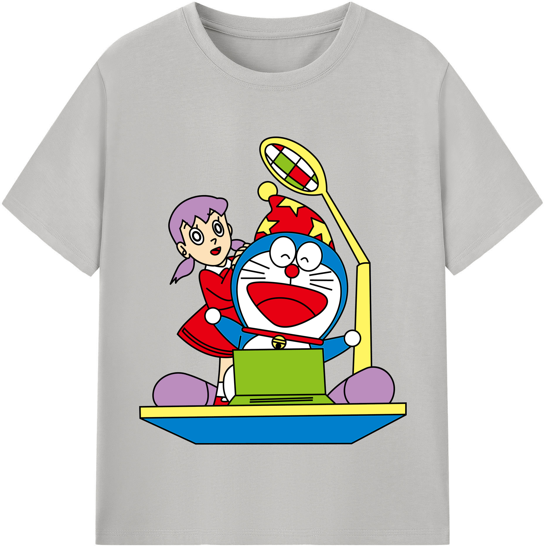 （画像用） ドラえもん みなもと しずか Doraemon Shizuka Minamoto レディースカジュアルプリントTシャツ（綿100％）