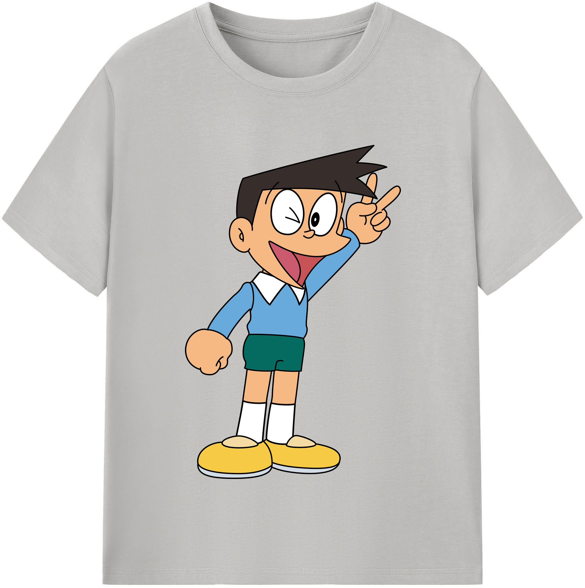 （画像用） ドラえもん 骨川 スネ夫 Doraemon Honekawa Suneo レディースカジュアルプリントTシャツ（綿100％）
