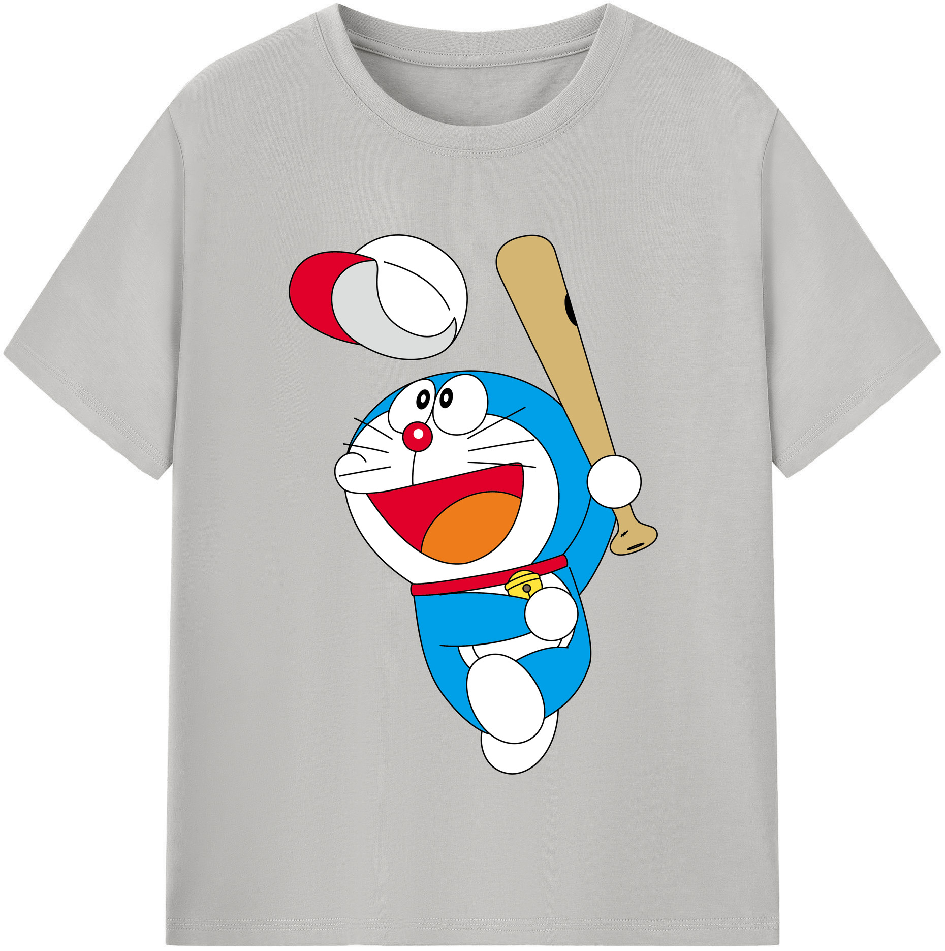（画像用） ドラえもん Doraemon レディースカジュアルプリントTシャツ（綿100％）