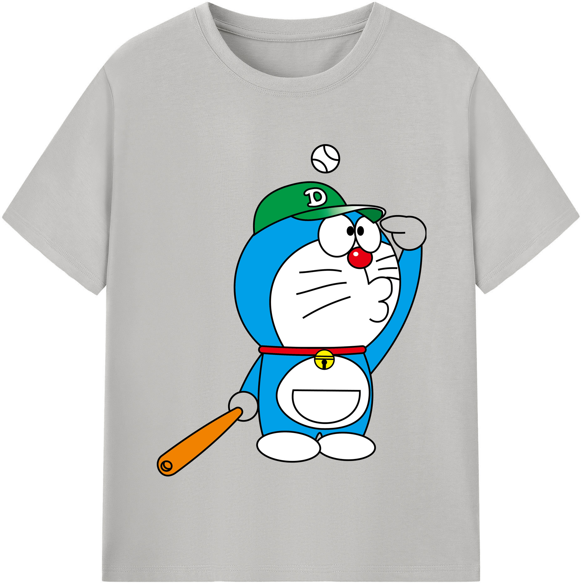 （画像用） ドラえもん Doraemon レディースカジュアルプリントTシャツ（綿100％）