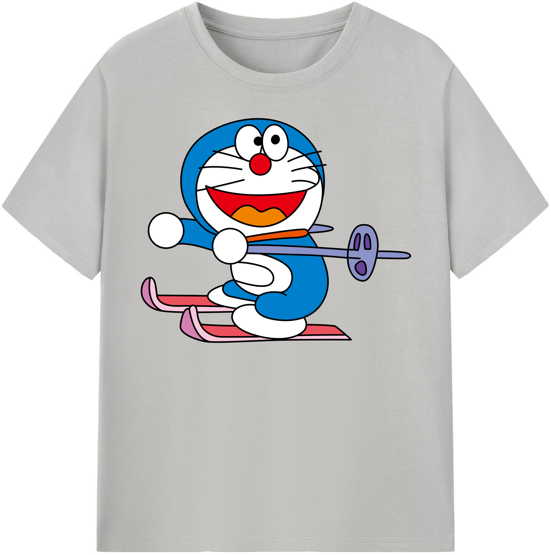 （画像用） ドラえもん Doraemon レディースカジュアルプリントTシャツ（綿100％）