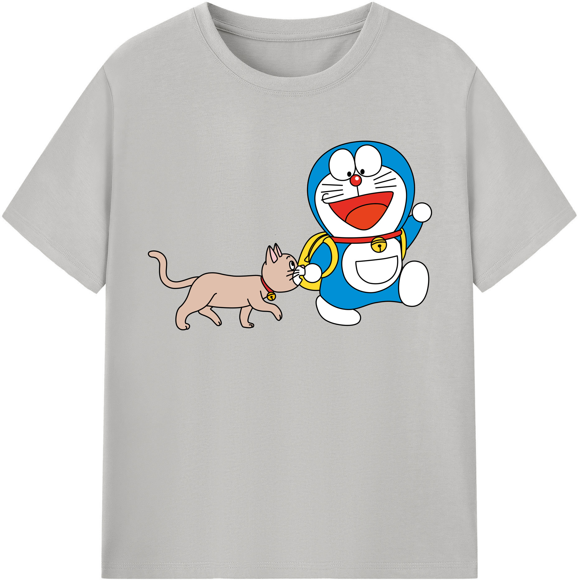 （画像用） ドラえもん Doraemon レディースカジュアルプリントTシャツ（綿100％）