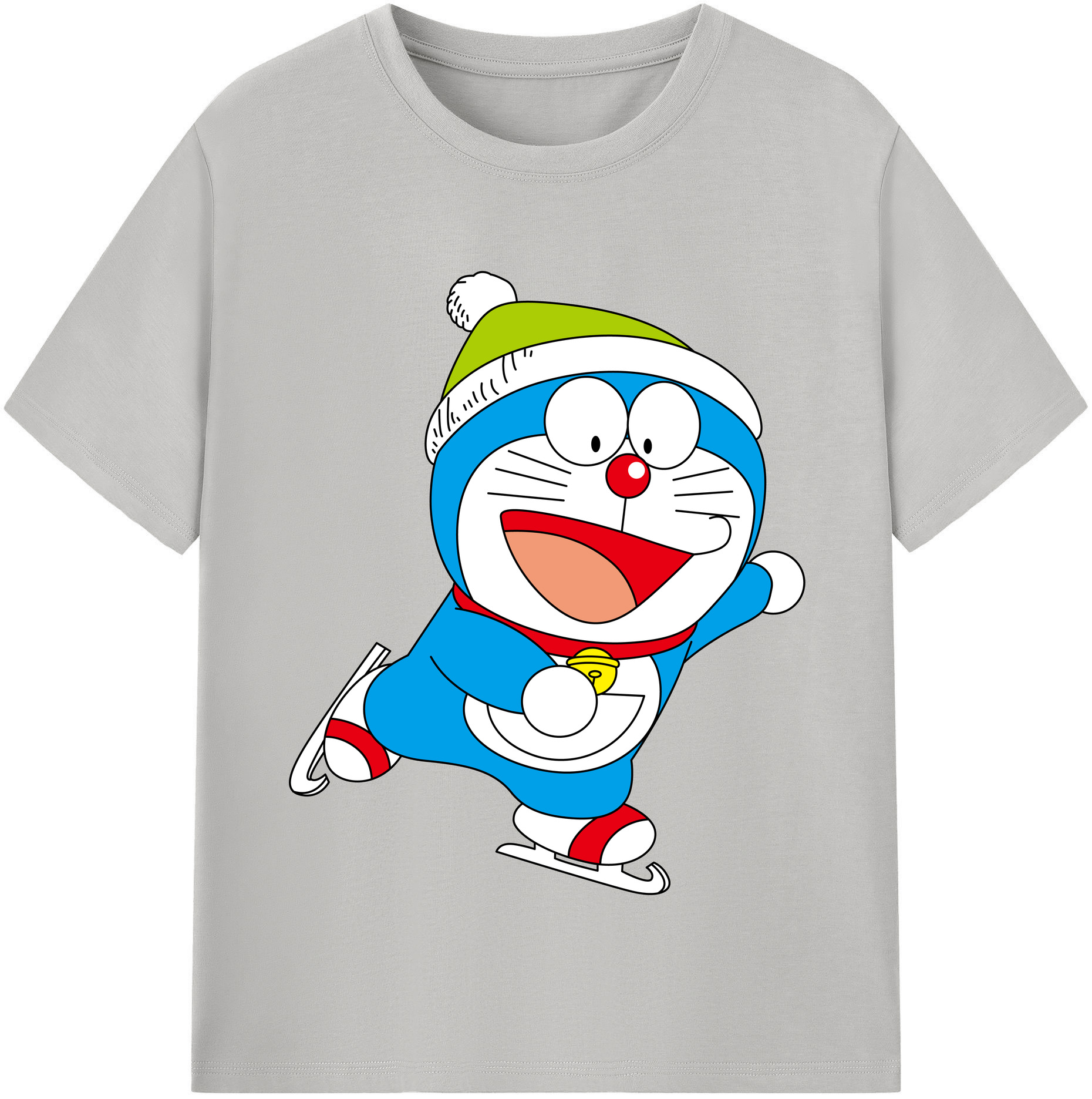（画像用） ドラえもん Doraemon レディースカジュアルプリントTシャツ（綿100％）