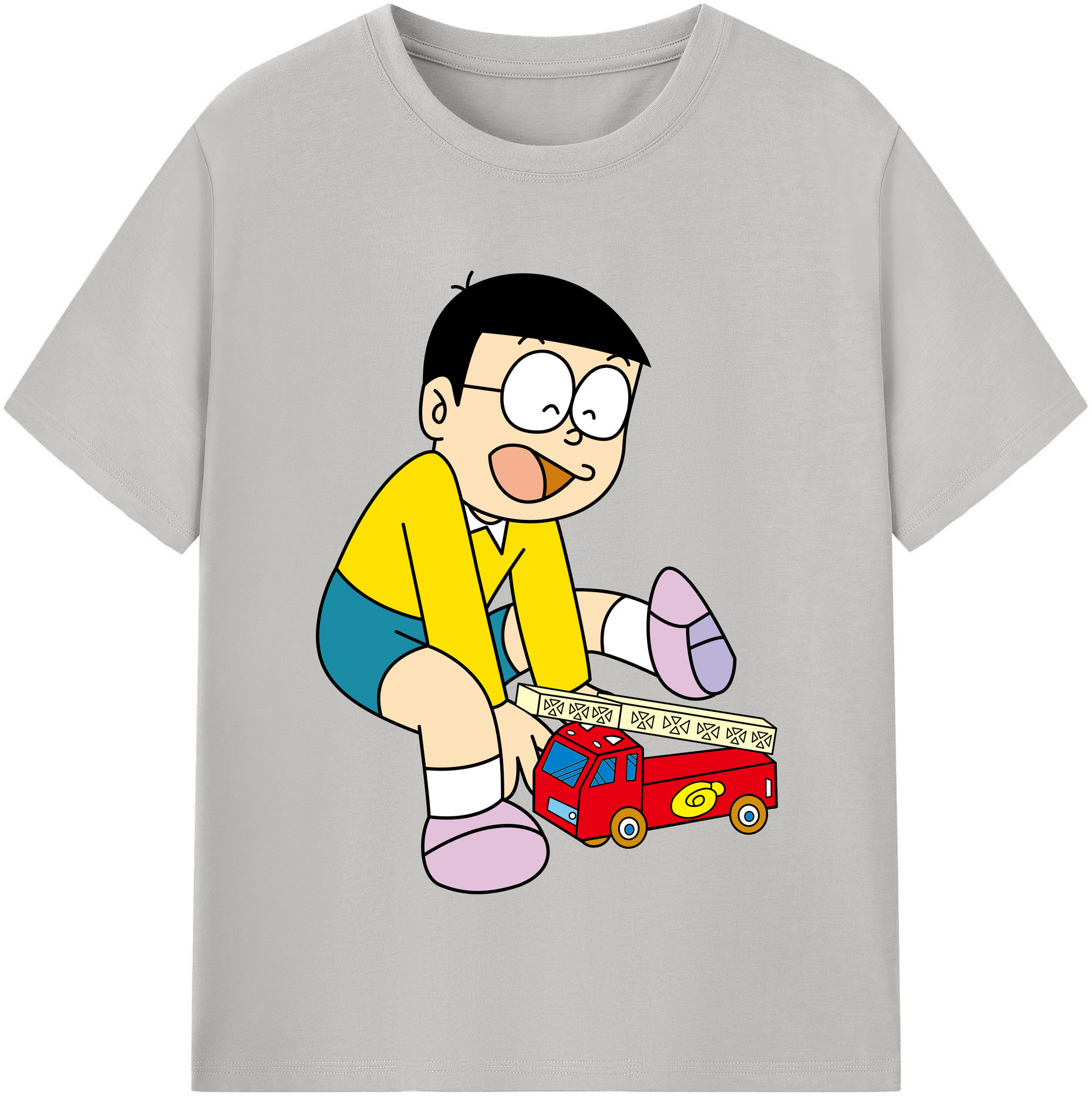 （画像用） ドラえもん 野比 のび太 Doraemon Nobita Nobi レディースカジュアルプリントTシャツ（綿100％）
