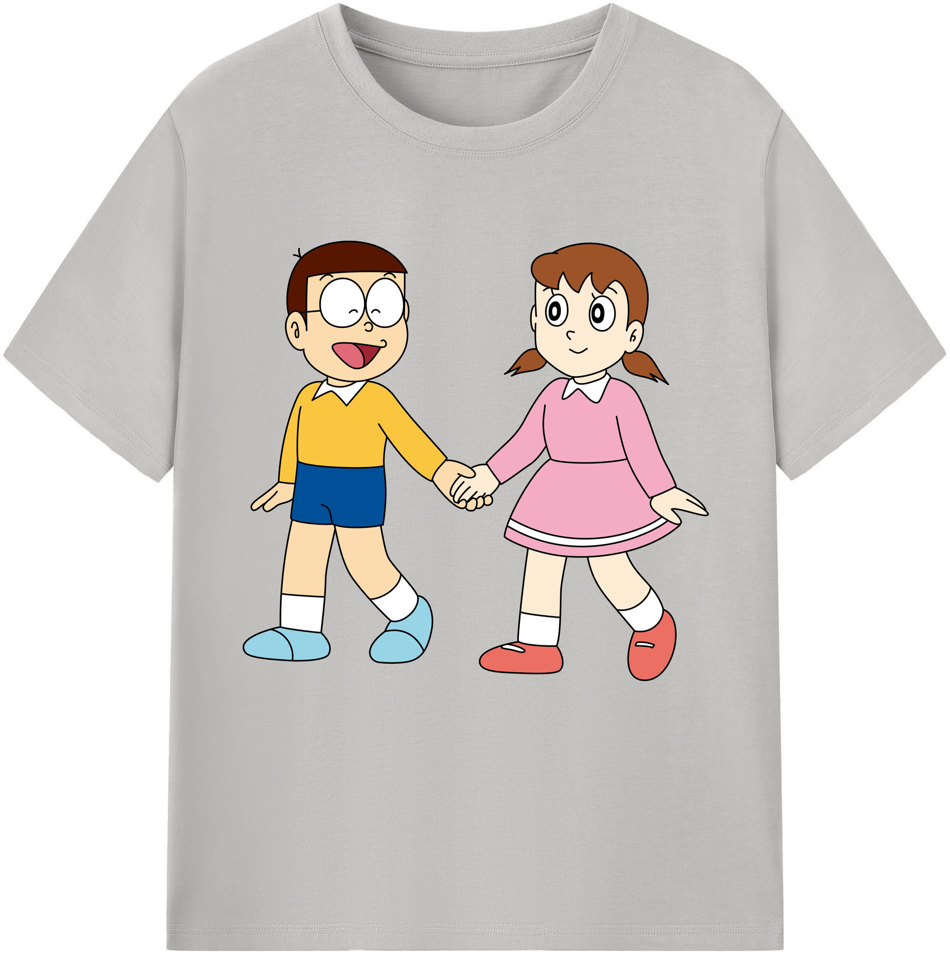 （画像用） ドラえもん 野比 のび太 Doraemon Nobita Nobi レディースカジュアルプリントTシャツ（綿100％）