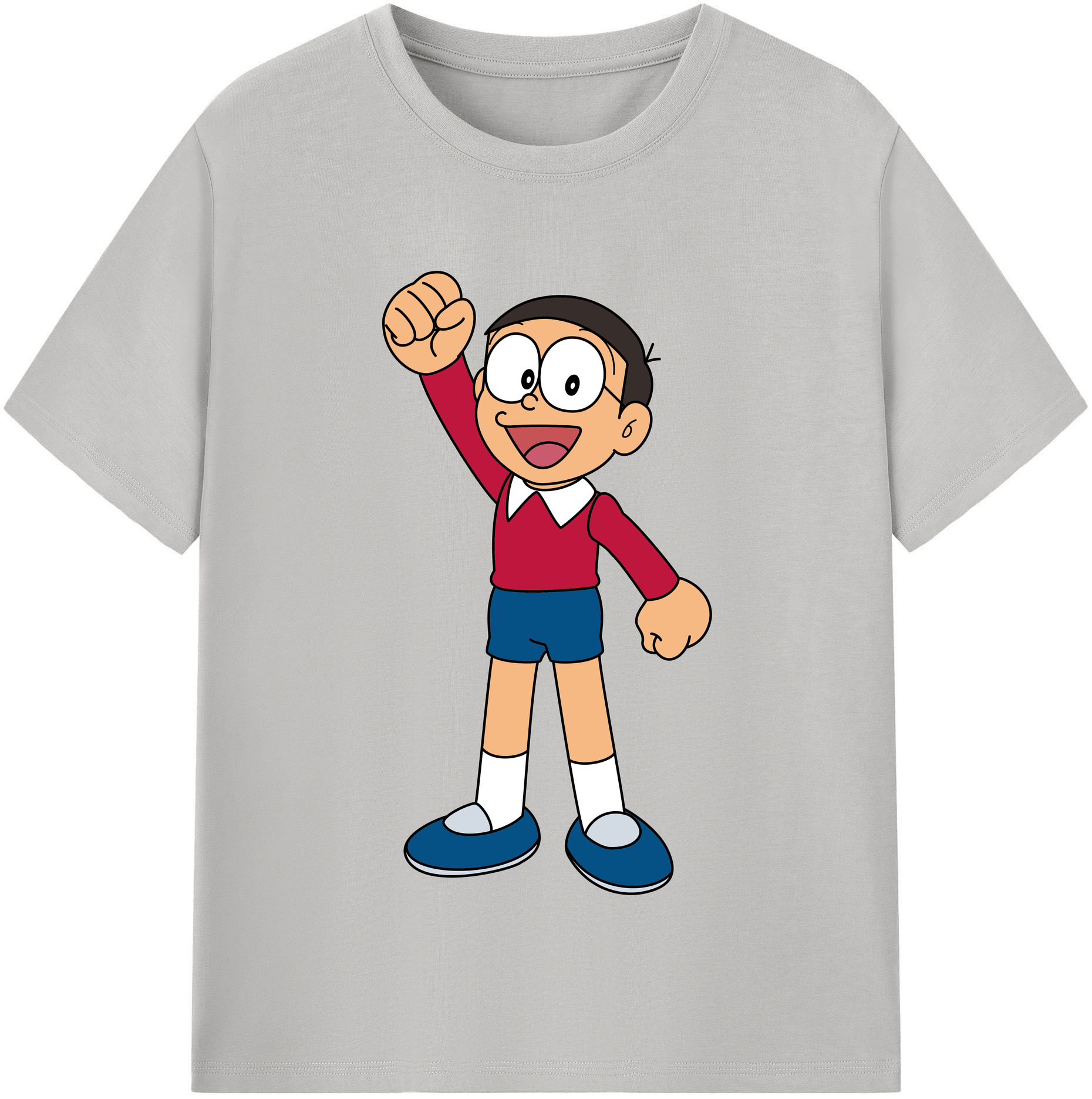 （画像用） ドラえもん 野比 のび太 Doraemon Nobita Nobi レディースカジュアルプリントTシャツ（綿100％）