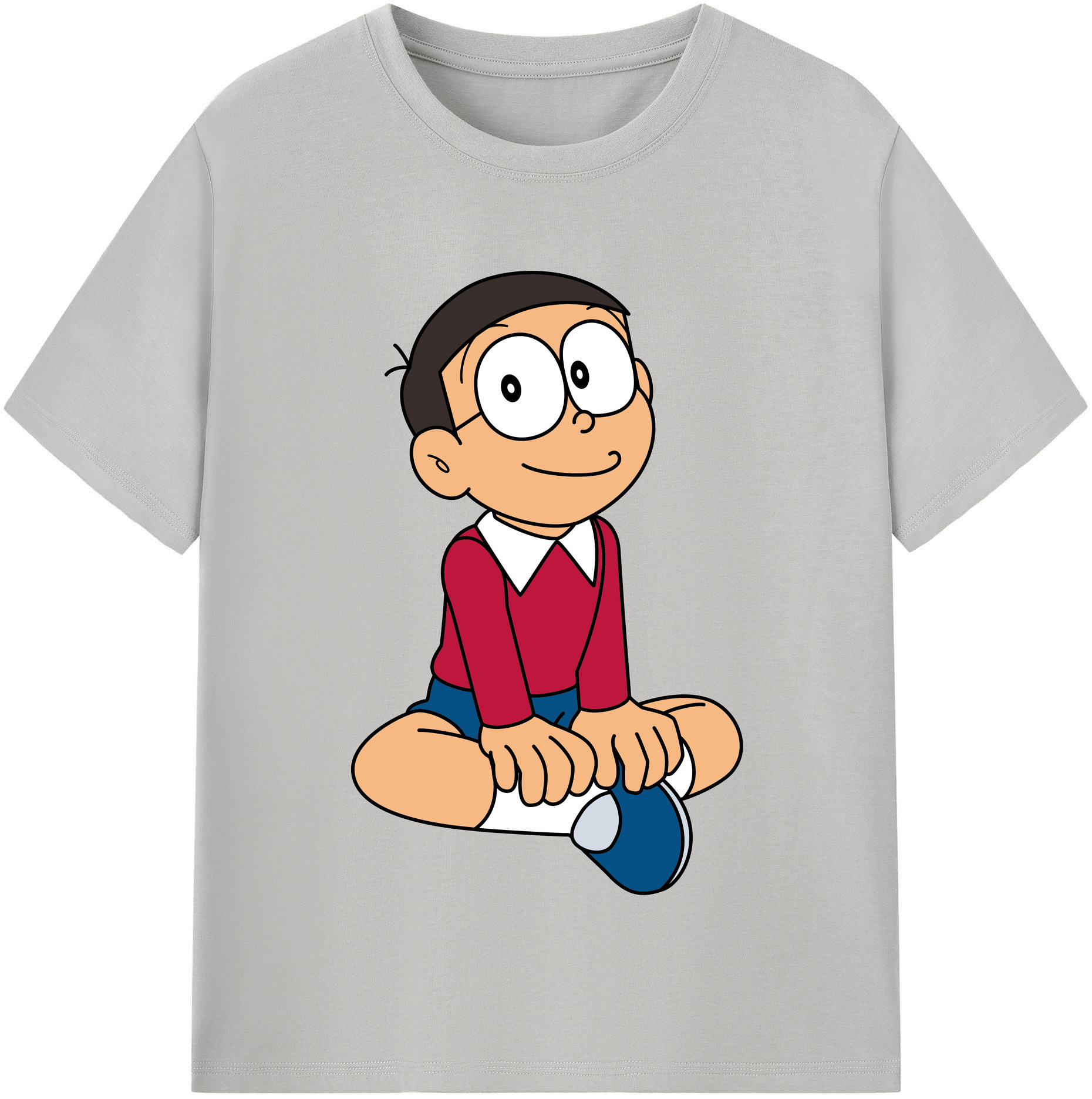 （画像用） ドラえもん 野比 のび太 Doraemon Nobita Nobi レディースカジュアルプリントTシャツ（綿100％）
