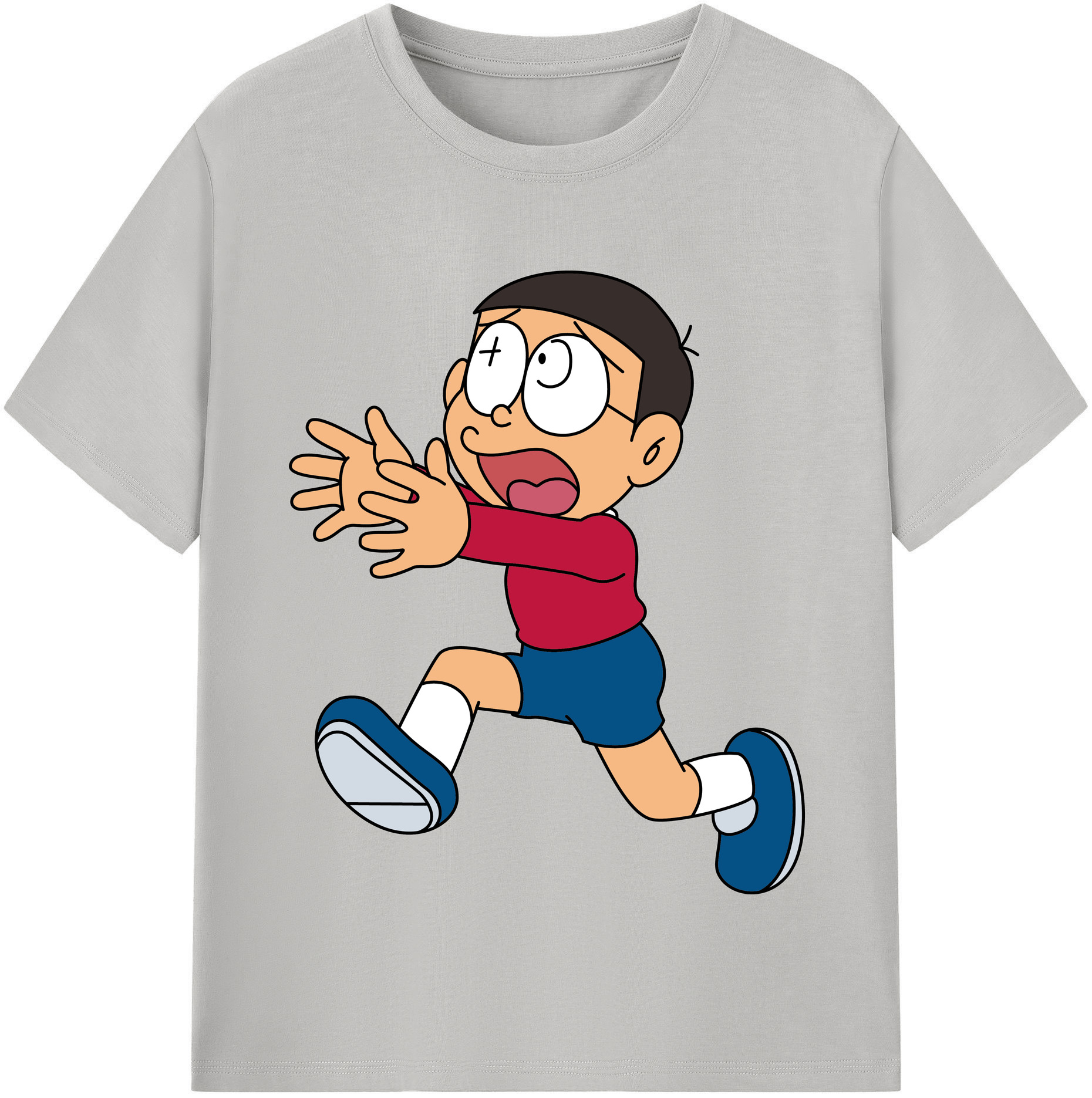 （画像用） ドラえもん 野比 のび太 Doraemon Nobita Nobi レディースカジュアルプリントTシャツ（綿100％）
