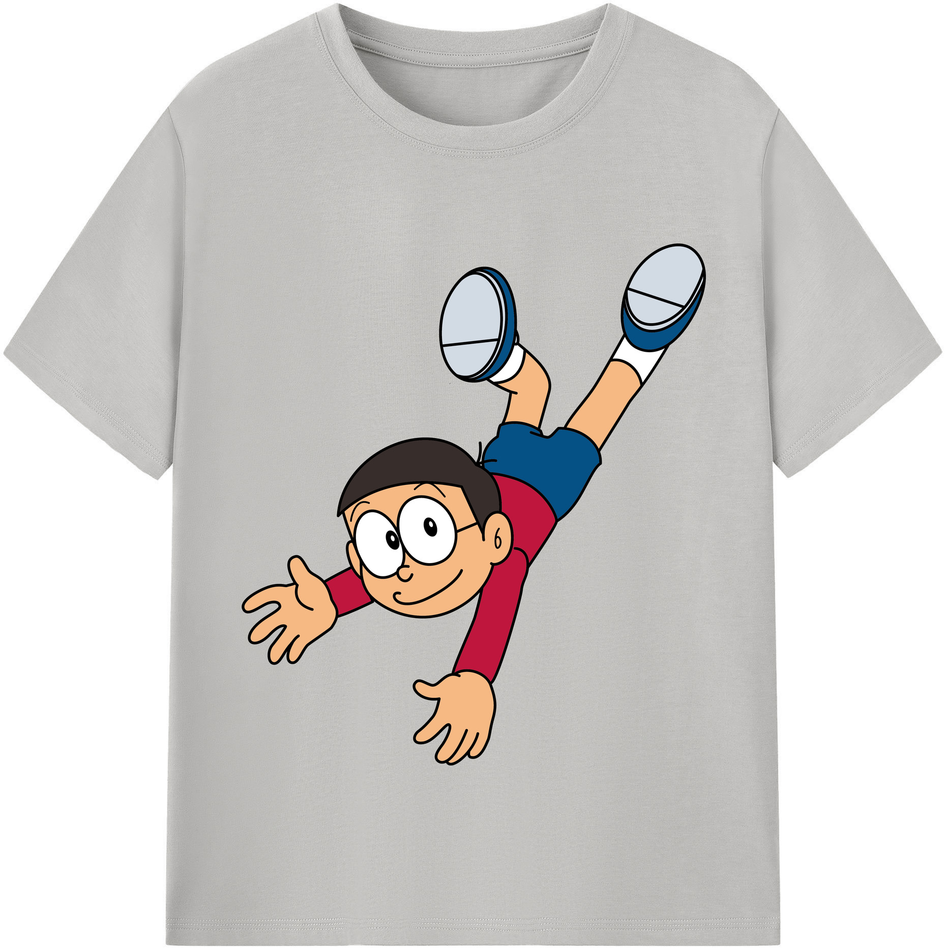 （画像用） ドラえもん 野比 のび太 Doraemon Nobita Nobi レディースカジュアルプリントTシャツ（綿100％）