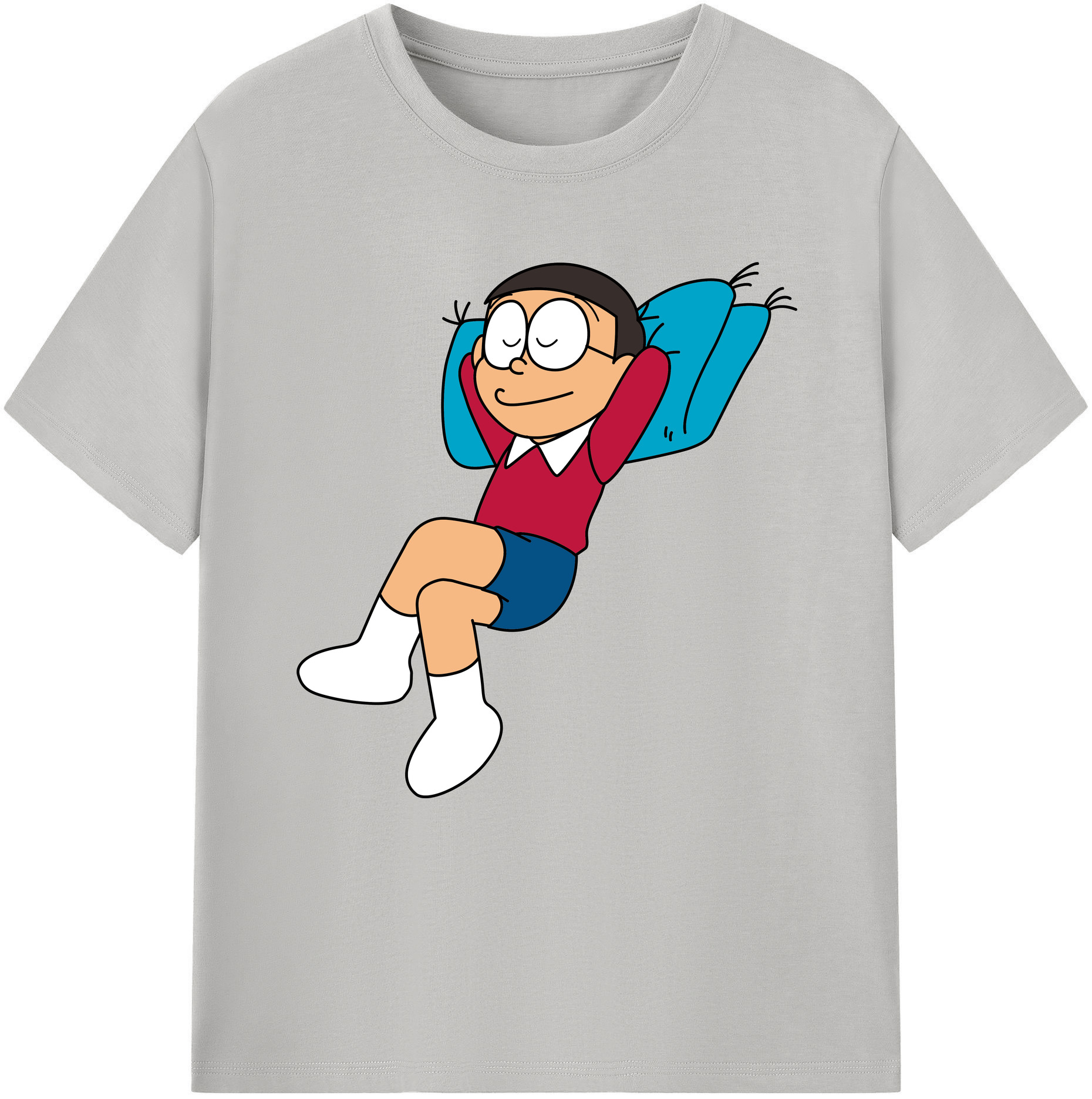 （画像用） ドラえもん 野比 のび太 Doraemon Nobita Nobi レディースカジュアルプリントTシャツ（綿100％）