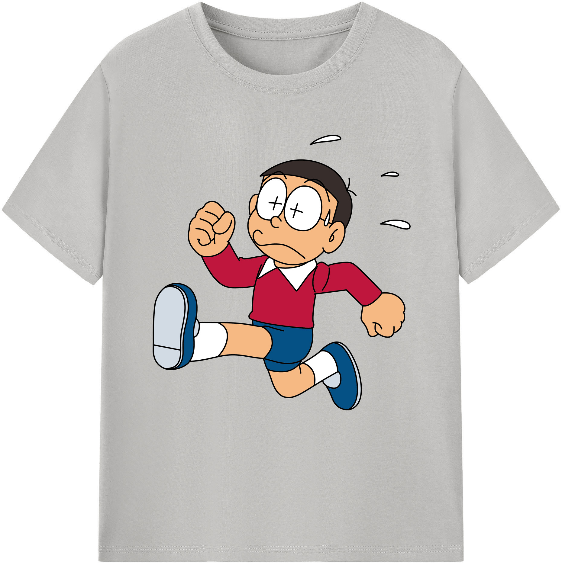 （画像用） ドラえもん 野比 のび太 Doraemon Nobita Nobi レディースカジュアルプリントTシャツ（綿100％）
