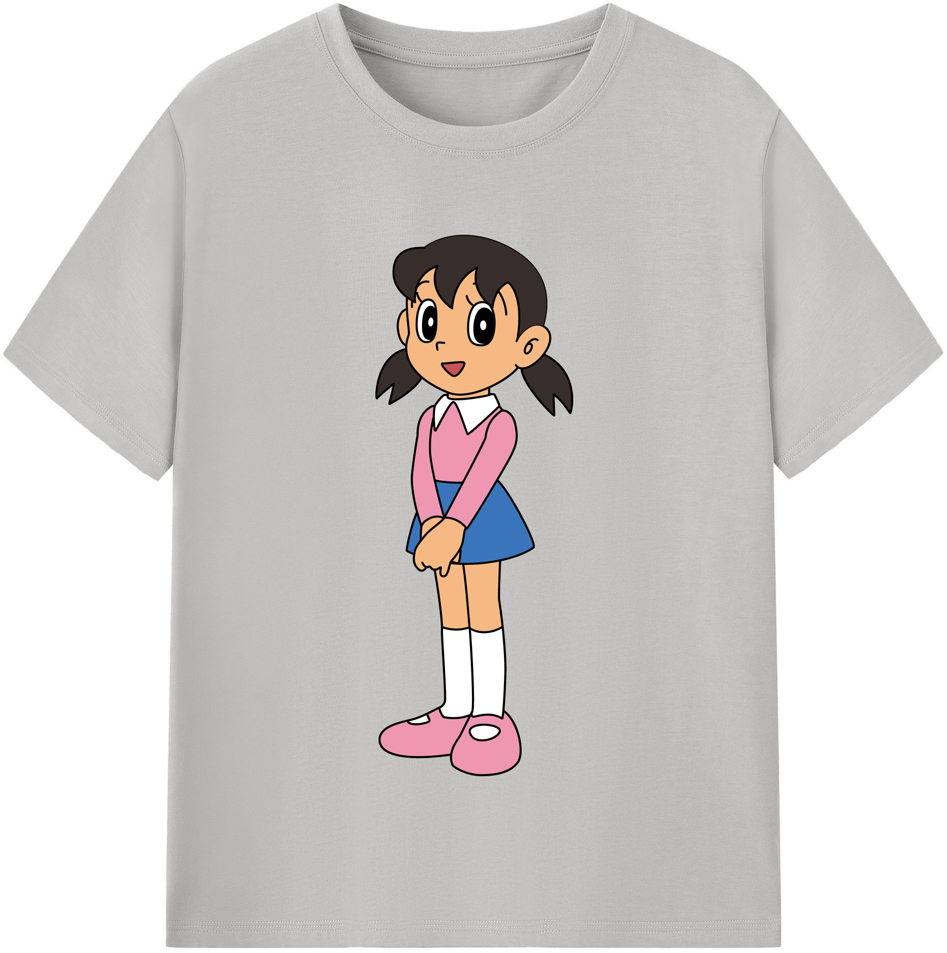 （画像用） ドラえもん みなもと しずか Doraemon Shizuka Minamoto レディースカジュアルプリントTシャツ（綿100％）