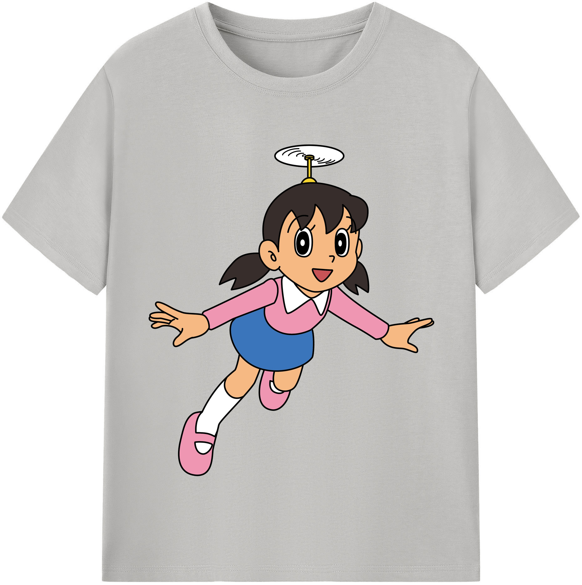 （画像用） ドラえもん みなもと しずか Doraemon Shizuka Minamoto レディースカジュアルプリントTシャツ（綿100％）