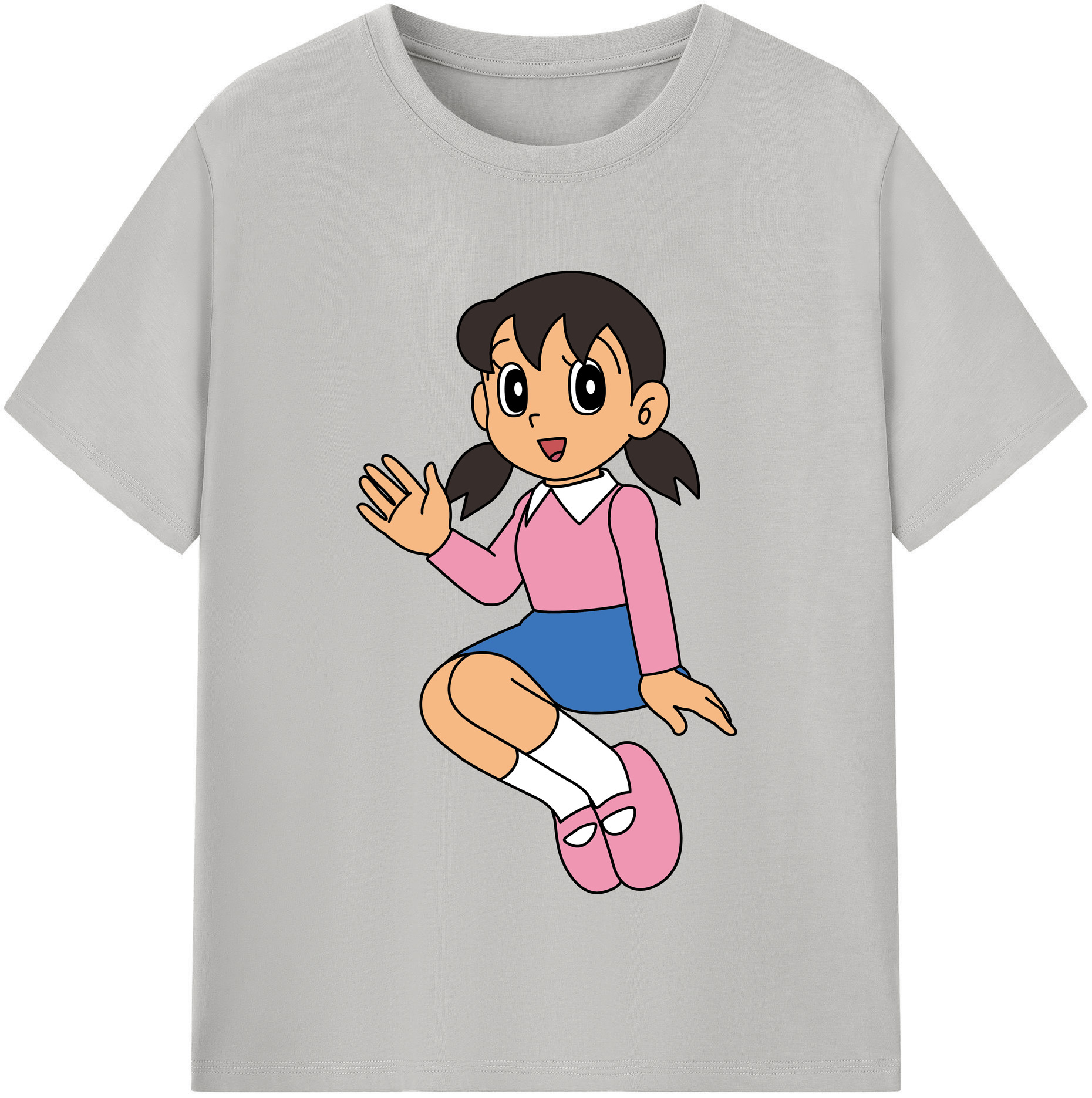 （画像用） ドラえもん みなもと しずか Doraemon Shizuka Minamoto レディースカジュアルプリントTシャツ（綿100％）
