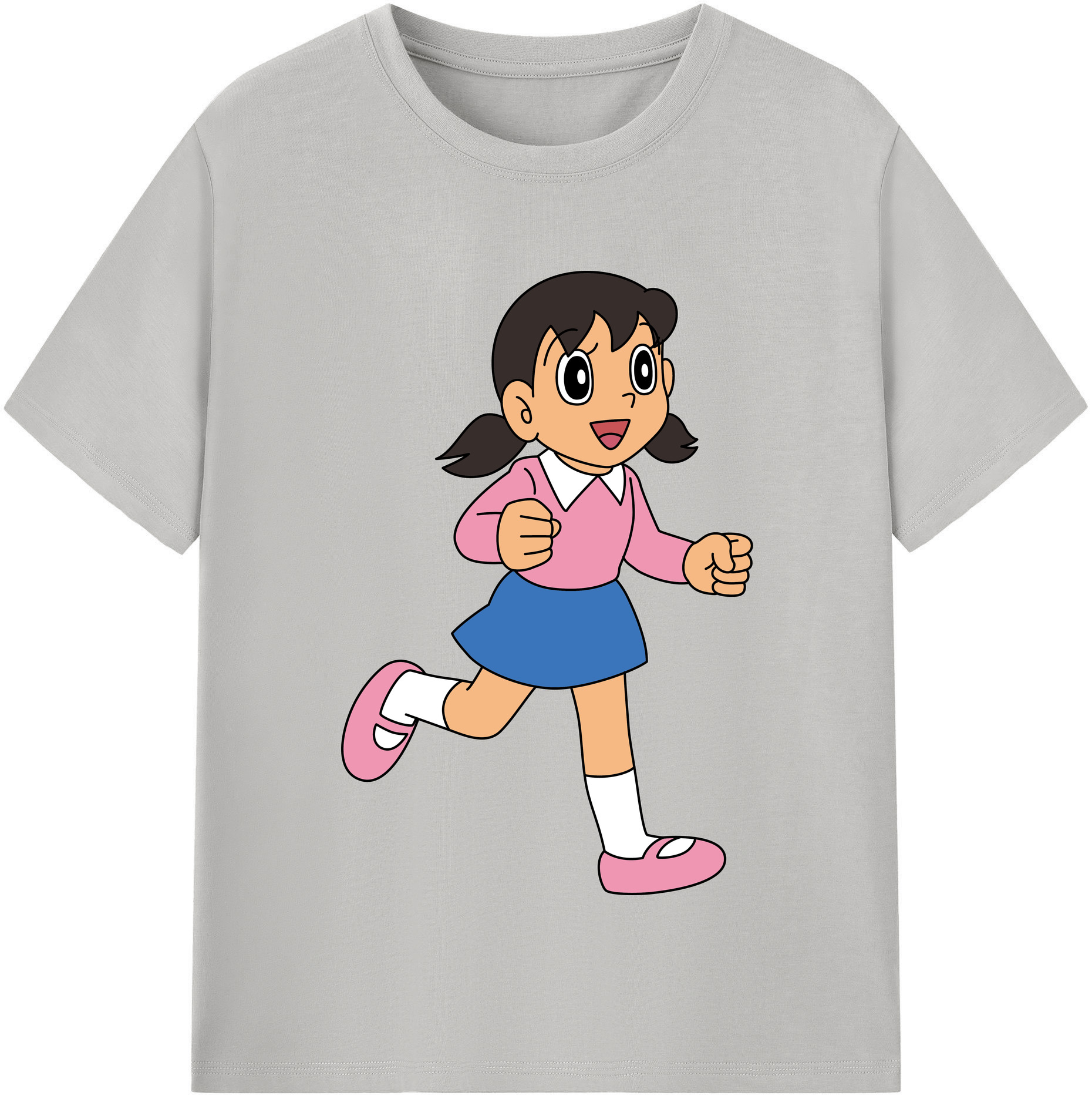 （画像用） ドラえもん みなもと しずか Doraemon Shizuka Minamoto レディースカジュアルプリントTシャツ（綿100％）
