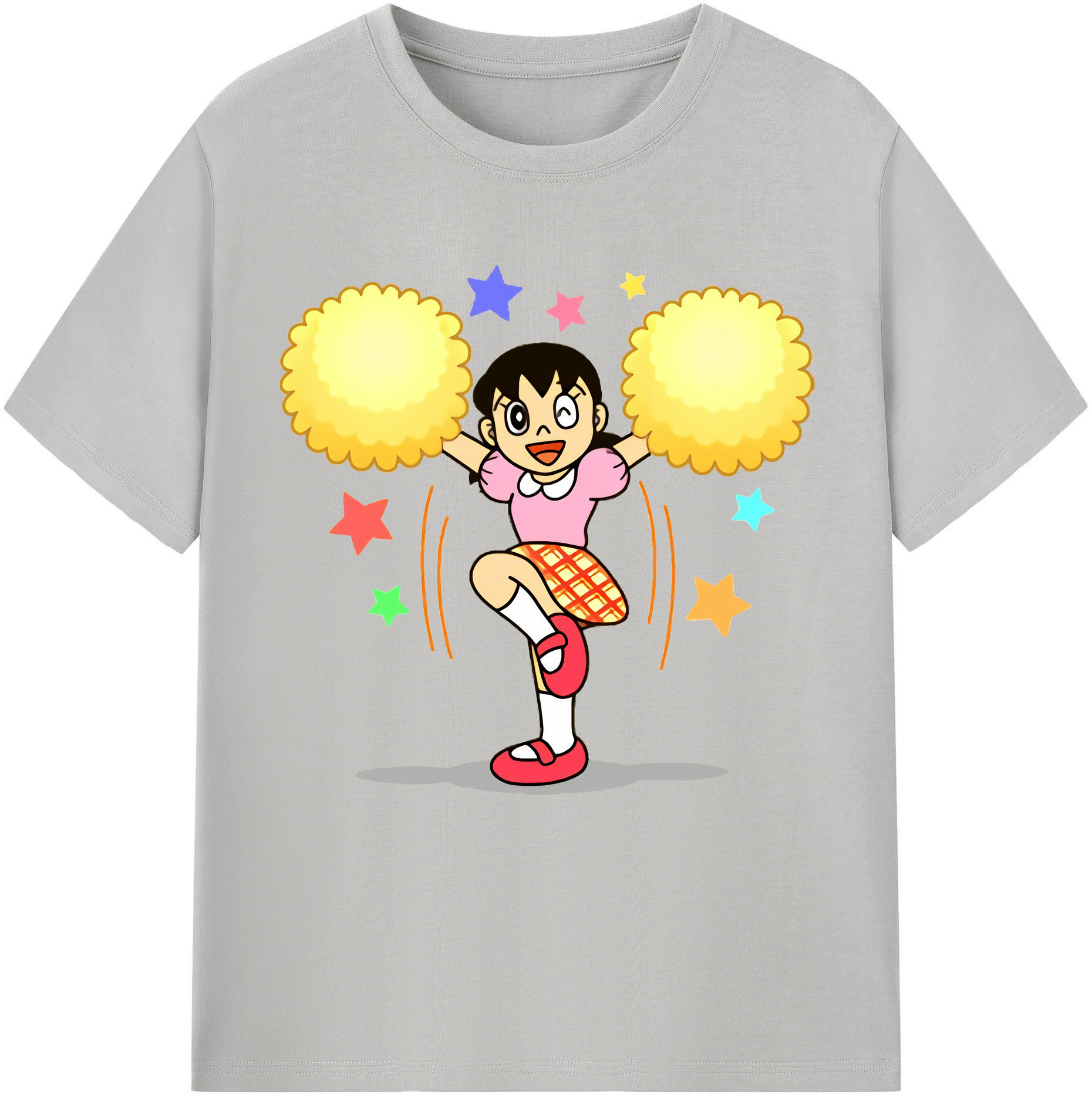 （画像用） ドラえもん みなもと しずか Doraemon Shizuka Minamoto レディースカジュアルプリントTシャツ（綿100％）