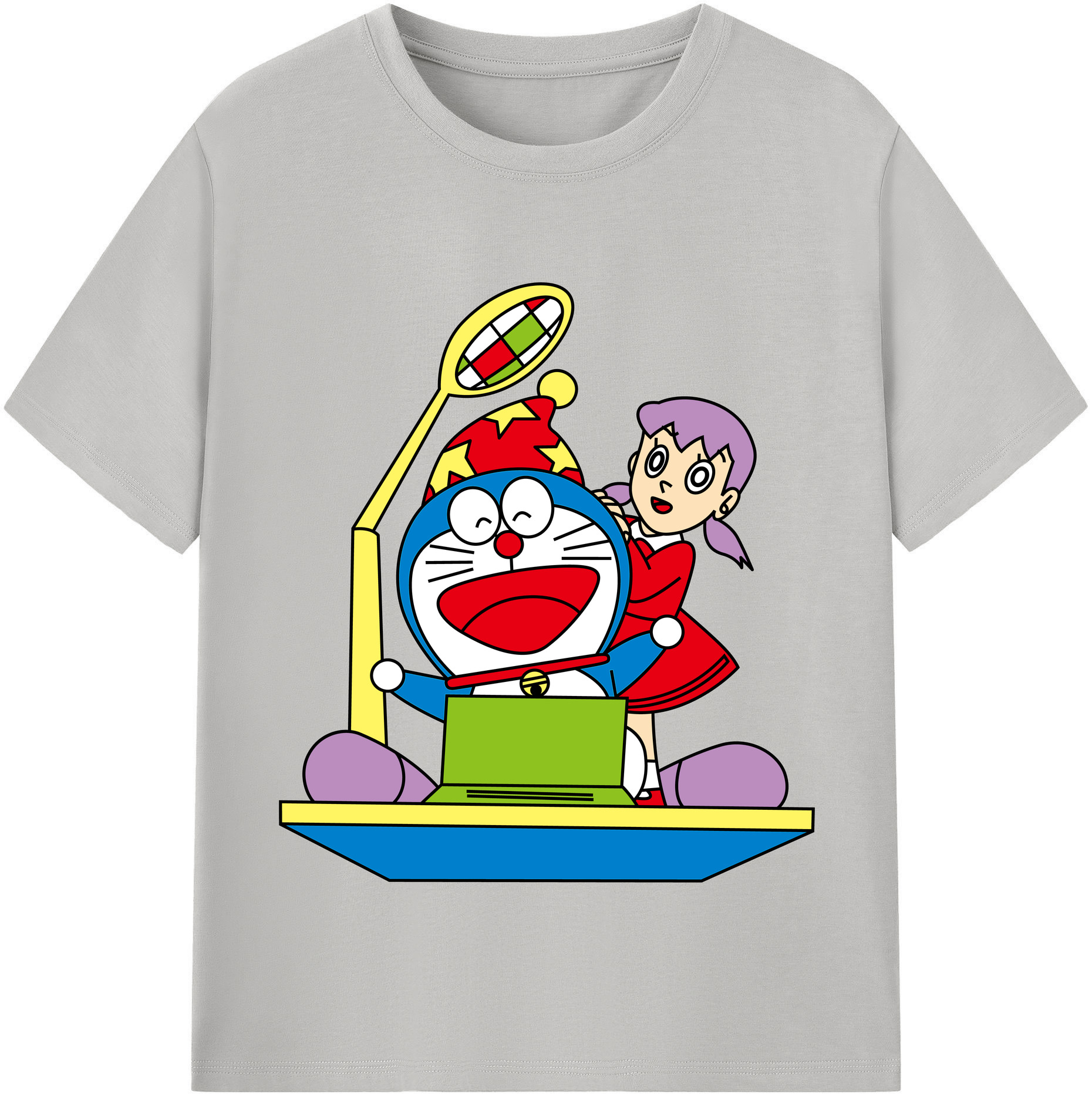 （画像用） ドラえもん みなもと しずか Doraemon Shizuka Minamoto レディースカジュアルプリントTシャツ（綿100％）