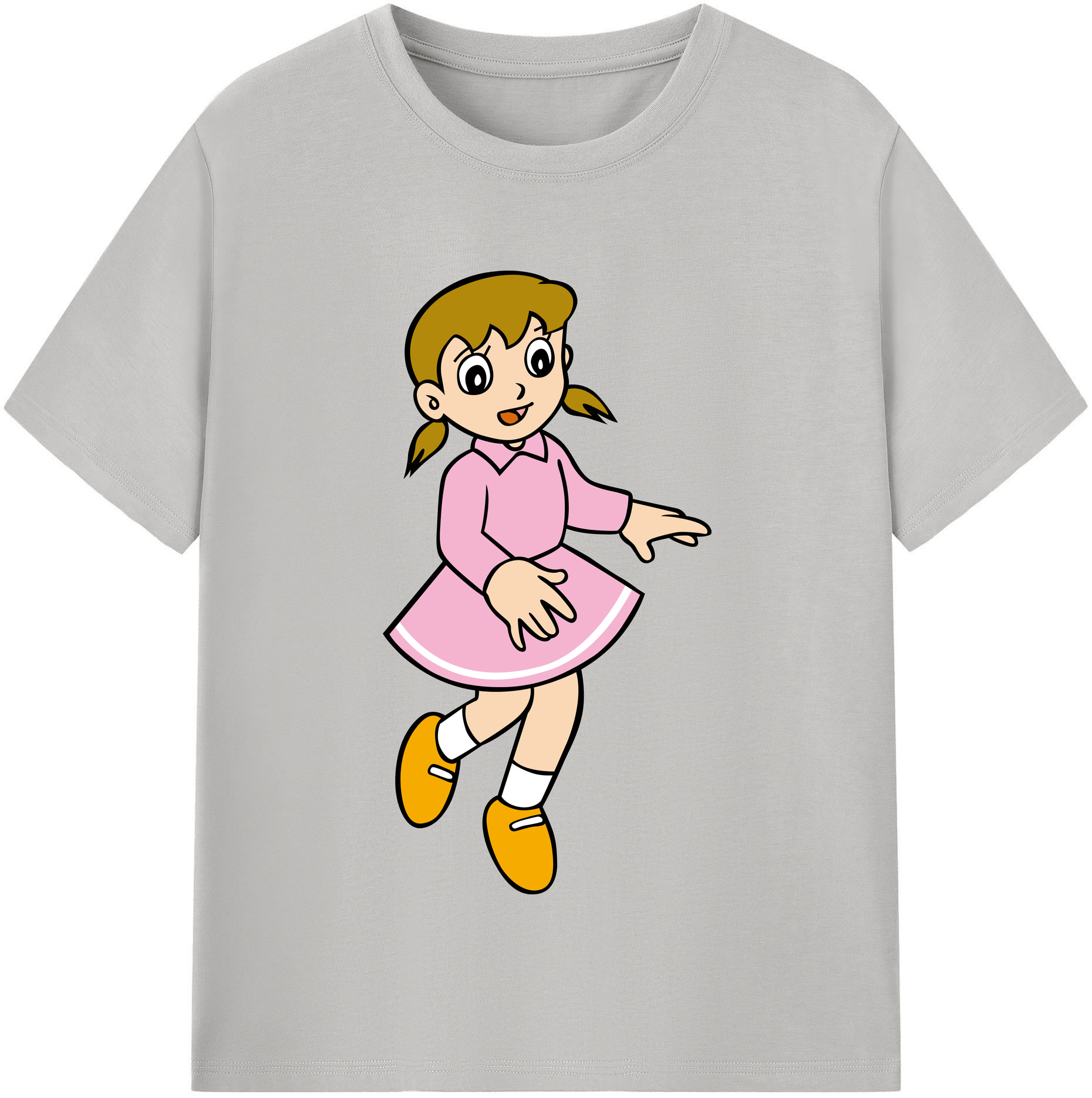 （画像用） ドラえもん みなもと しずか Doraemon Shizuka Minamoto レディースカジュアルプリントTシャツ（綿100％）