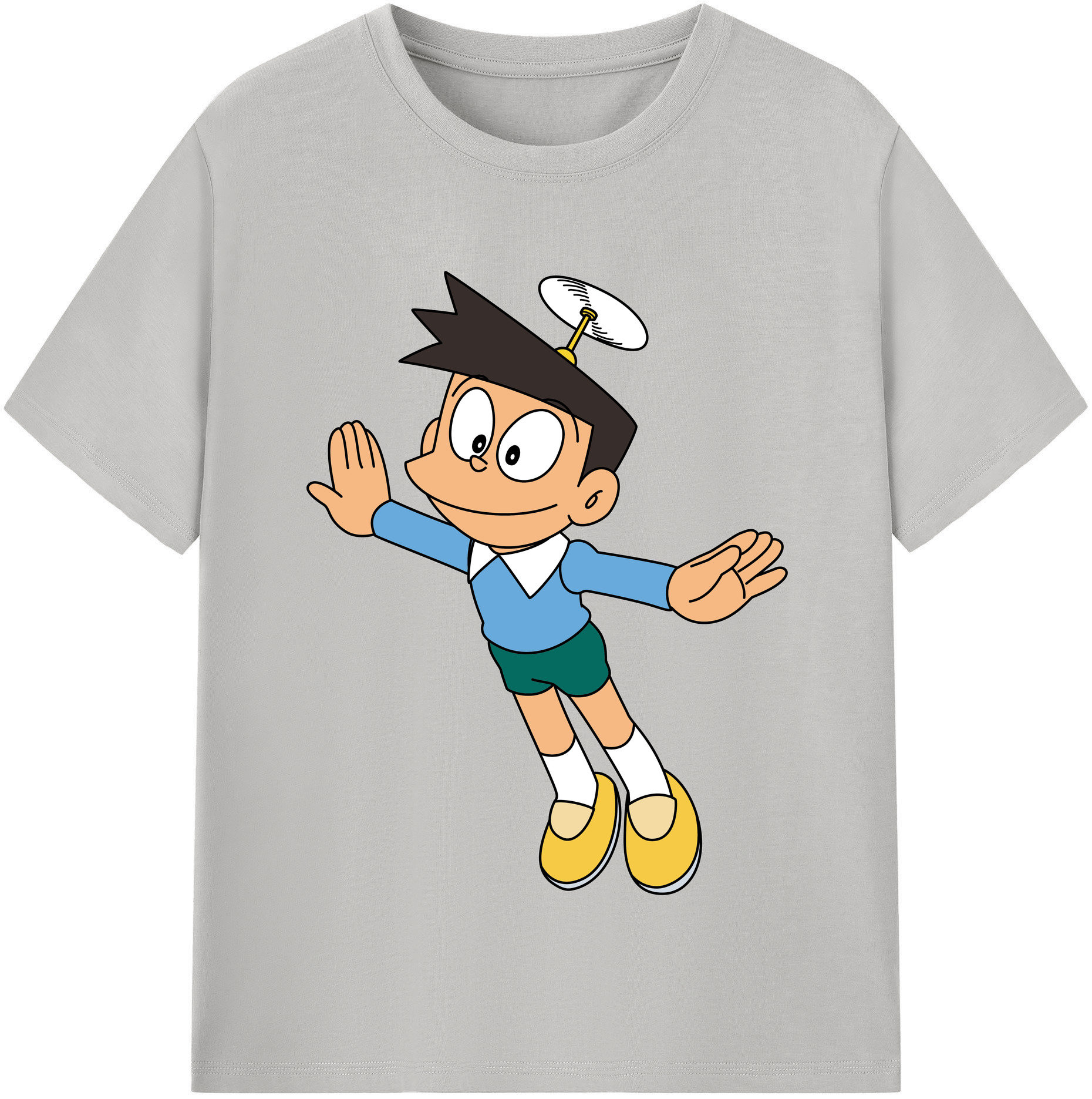 （画像用） ドラえもん 骨川 スネ夫 Doraemon Honekawa Suneo レディースカジュアルプリントTシャツ（綿100％）
