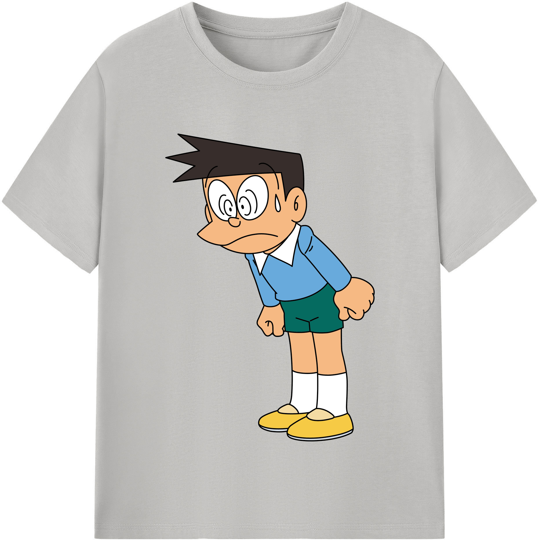 （画像用） ドラえもん 骨川 スネ夫 Doraemon Honekawa Suneo レディースカジュアルプリントTシャツ（綿100％）