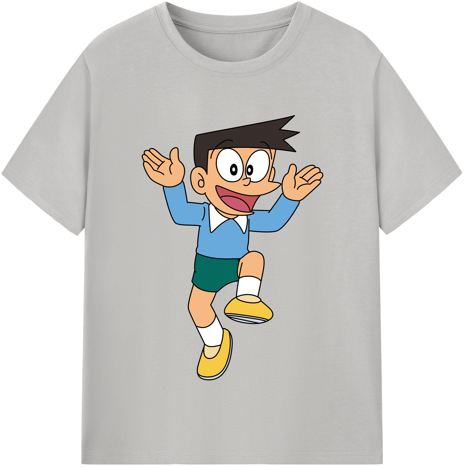 （画像用） ドラえもん 骨川 スネ夫 Doraemon Honekawa Suneo レディースカジュアルプリントTシャツ（綿100％）